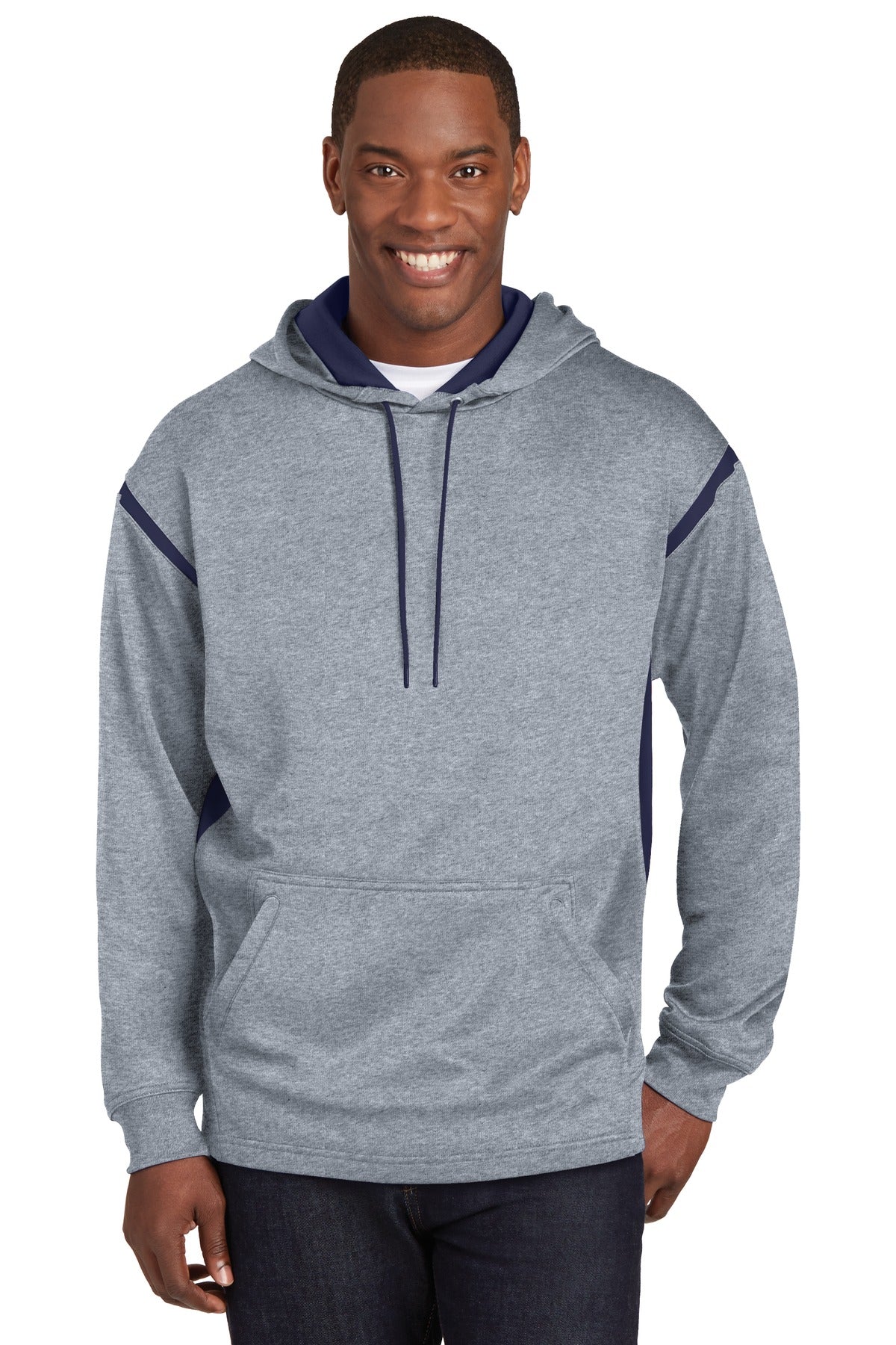 Custom Embroidered - Sport-Tek® Tech Fleece Colorblock Hooded Sweatshirt. F246