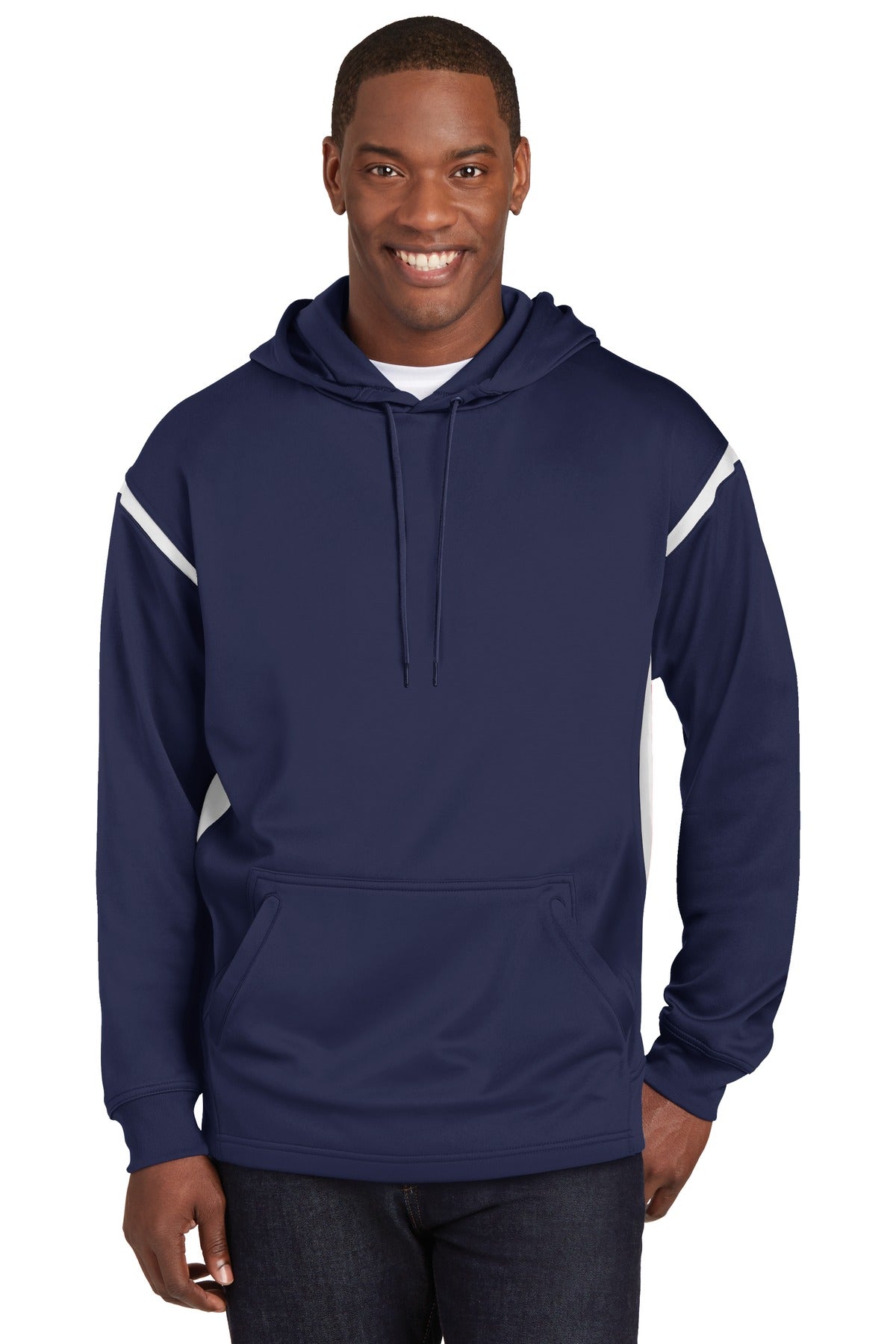 Custom Embroidered - Sport-Tek® Tech Fleece Colorblock Hooded Sweatshirt. F246