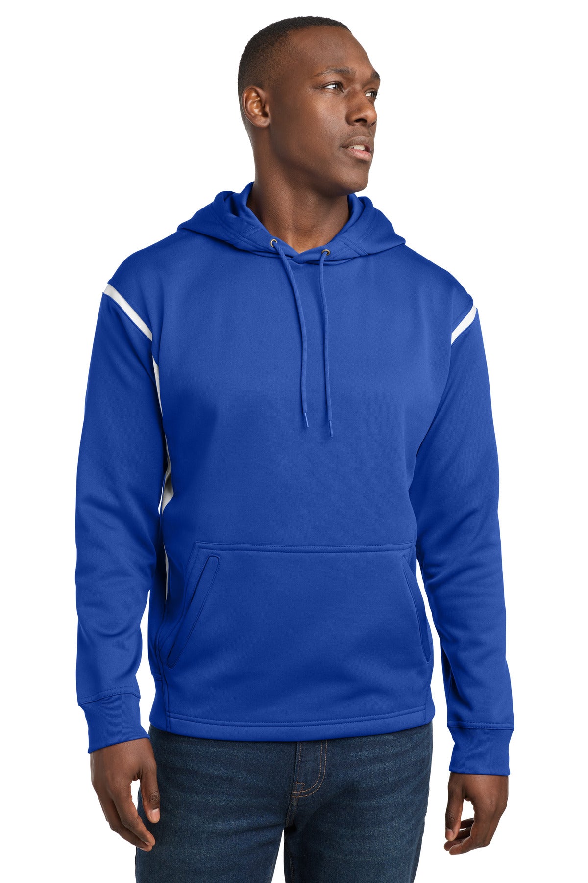 Custom Embroidery or DTF Print - Sport-Tek ® Tech Fleece Colorblock Hooded Sweatshirt. F246