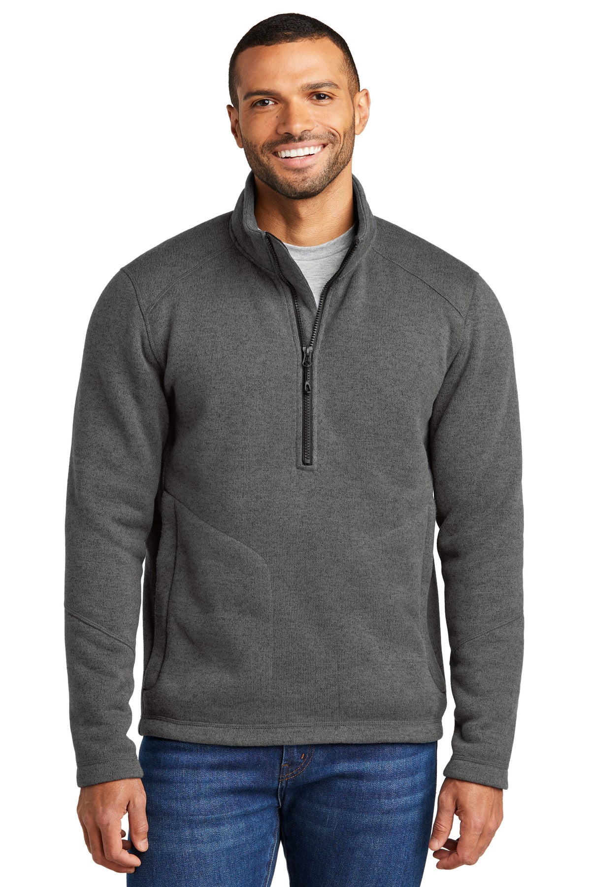 Custom Embroidered - Port Authority® Arc Sweater Fleece 1/4-Zip F426