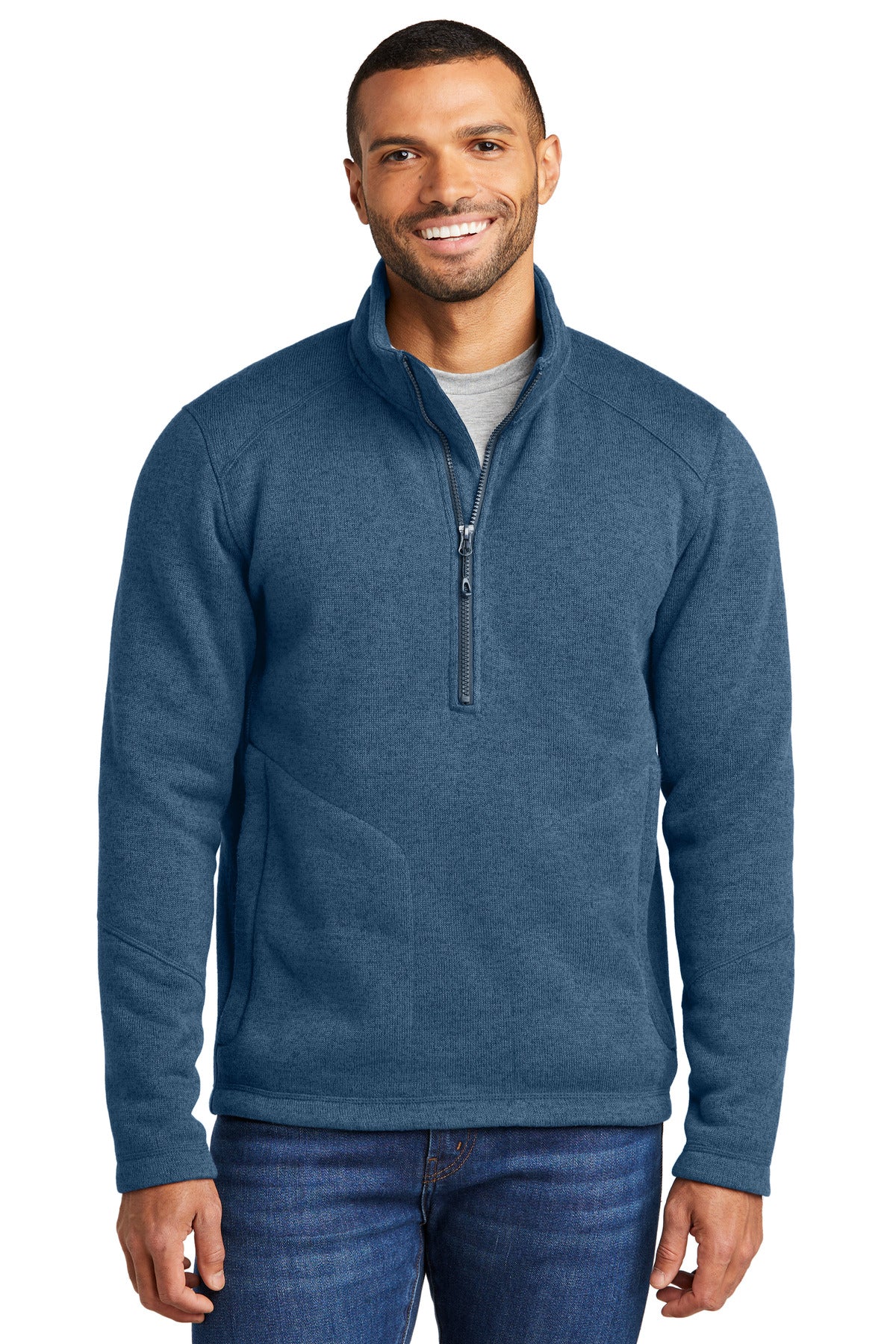 Custom Embroidered - Port Authority® Arc Sweater Fleece 1/4-Zip F426