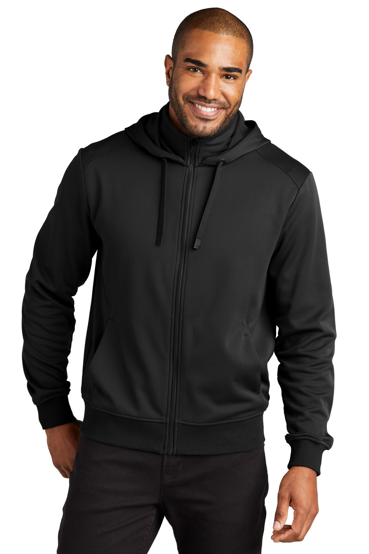 Custom Embroidered - Port Authority® Smooth Fleece Hooded Jacket F814