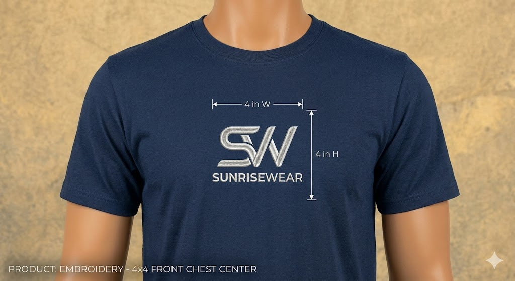 Front Center Chest - 4in x 4in Embroidery
