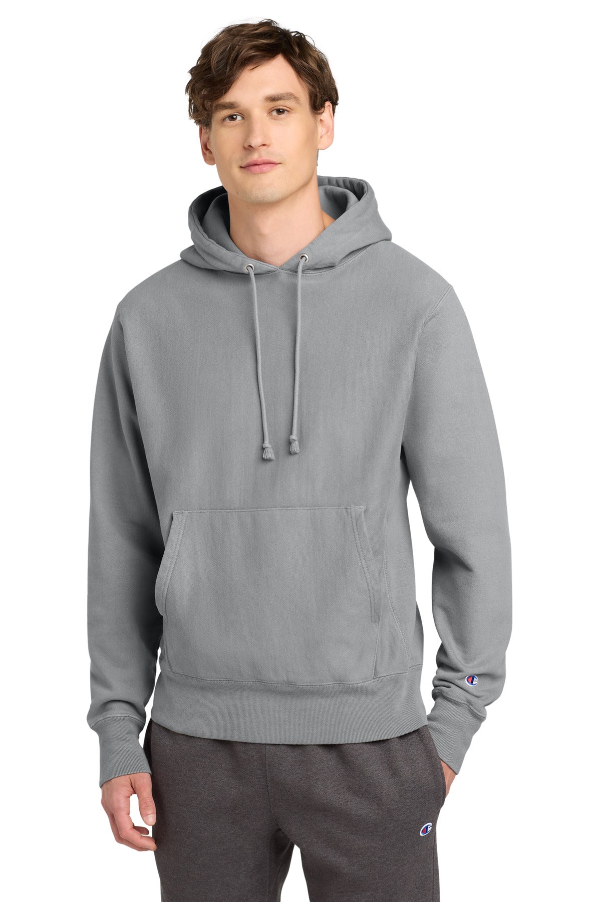 Custom Embroidery or DTF Print - Champion ® Reverse Weave ® Garment-Dyed Hooded Sweatshirt. GDS101