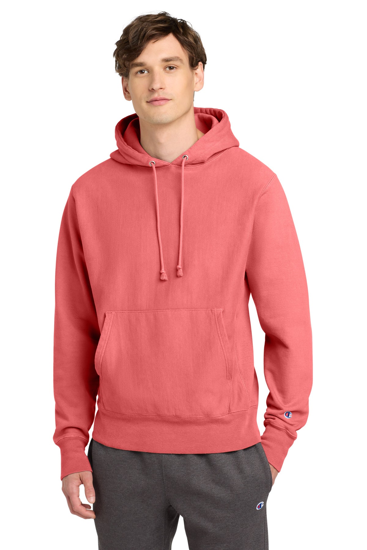 Custom Embroidery or DTF Print - Champion ® Reverse Weave ® Garment-Dyed Hooded Sweatshirt. GDS101