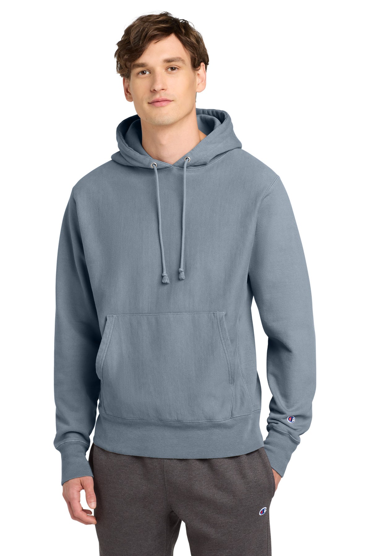 Custom Embroidery or DTF Print - Champion ® Reverse Weave ® Garment-Dyed Hooded Sweatshirt. GDS101