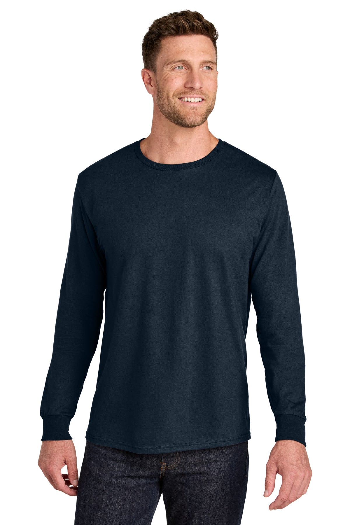 Custom Embroidery or DTF Print - Jerzees Ultimate ™ Unisex Ring Spun Long Sleeve T-Shirt IC46L