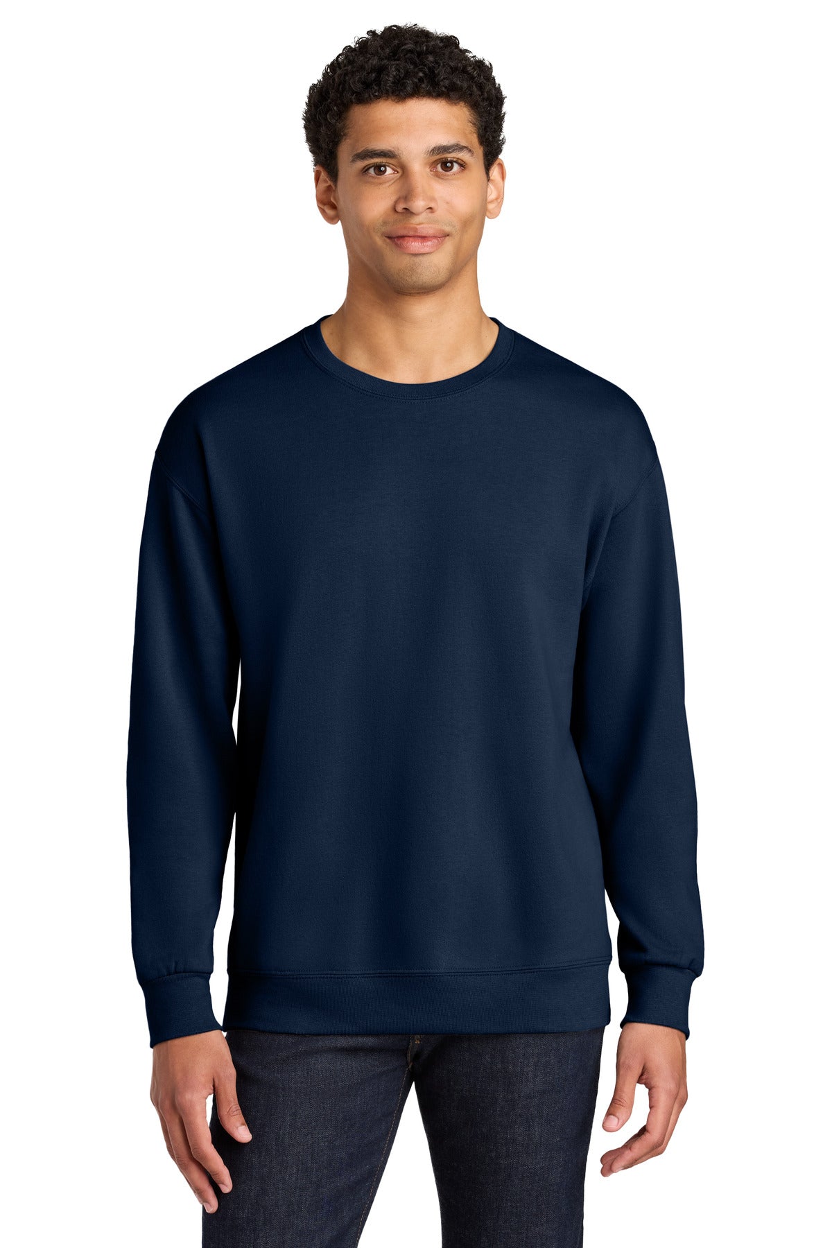 Custom Embroidery or DTF Print - Jerzees Ultimate ™ Unisex CVC Ring Spun Crewneck Sweatshirt IC48M