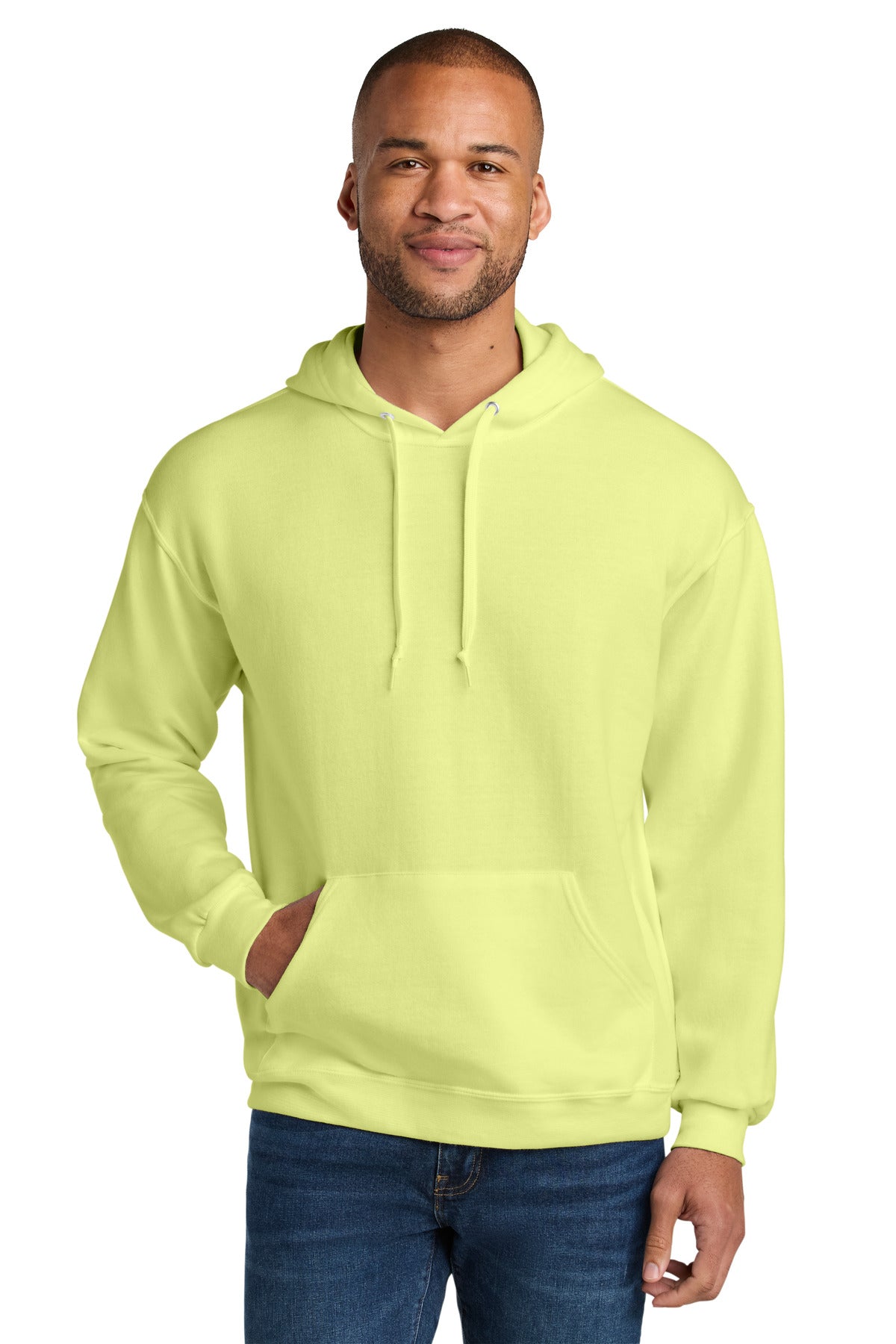 Custom Embroidery or DTF Print - Jerzees Ultimate ™ Unisex CVC Ring Spun Hooded Sweatshirt IC49M