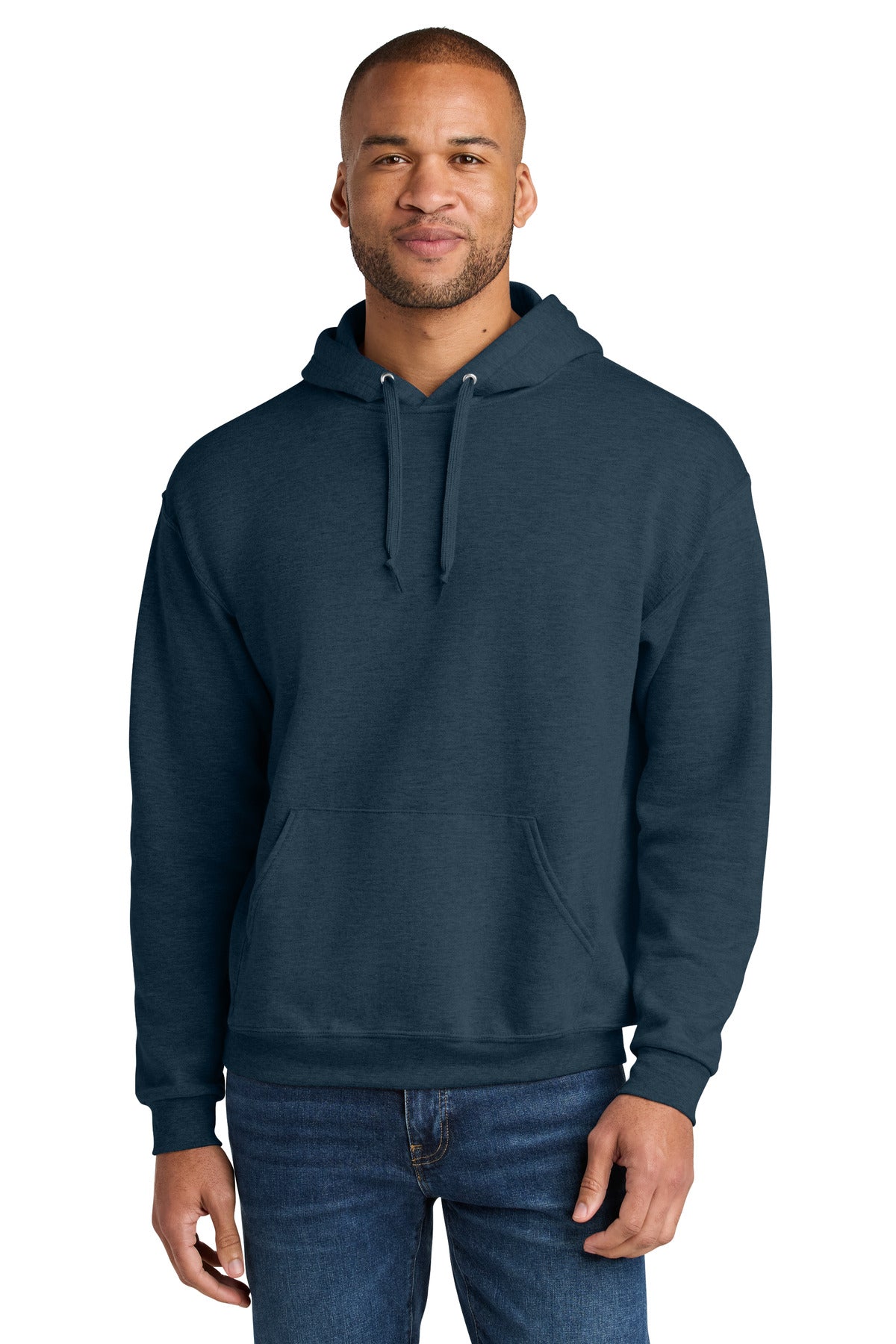 Custom Embroidery or DTF Print - Jerzees Ultimate ™ Unisex CVC Ring Spun Hooded Sweatshirt IC49M