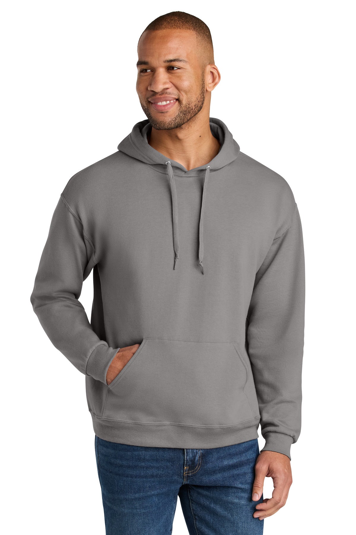 Custom Embroidery or DTF Print - Jerzees Ultimate ™ Unisex CVC Ring Spun Hooded Sweatshirt IC49M