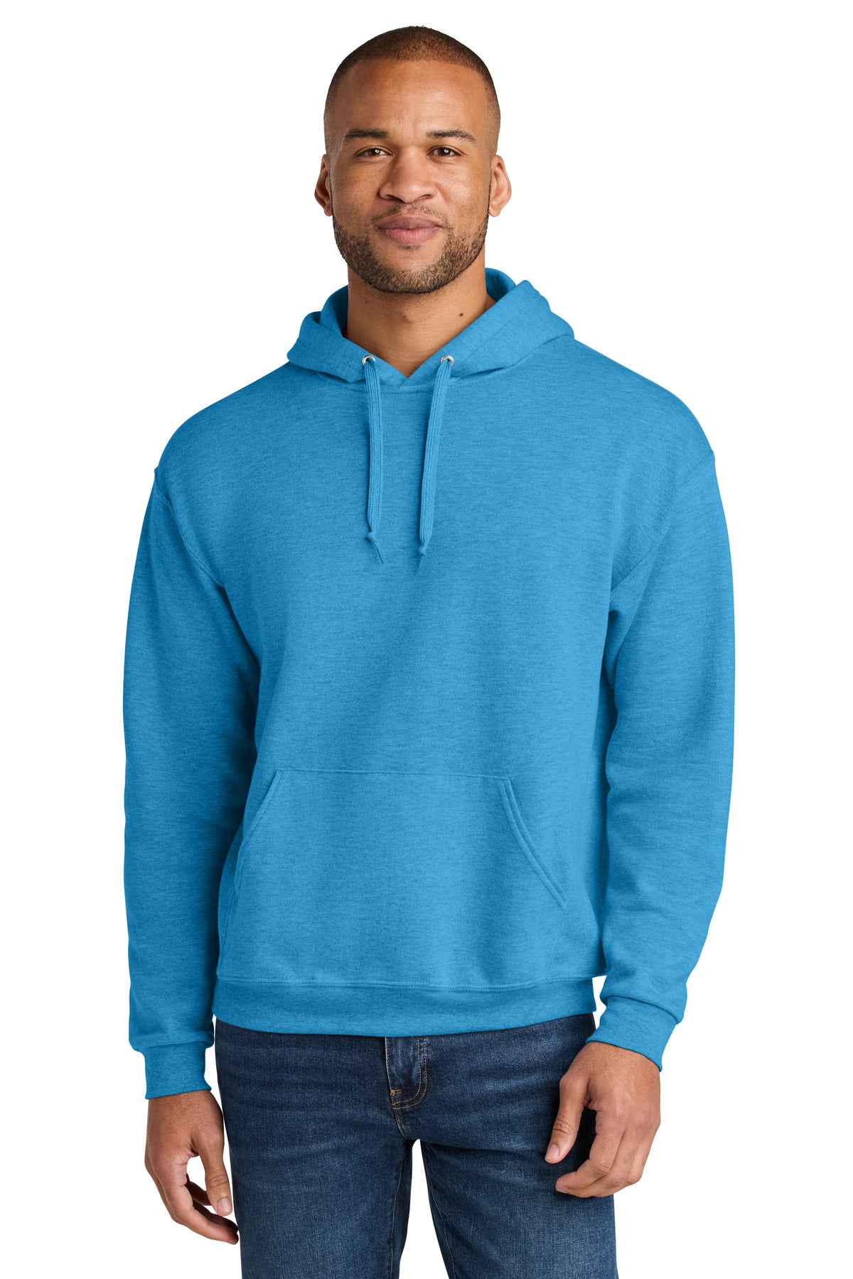 Custom Embroidery or DTF Print - Jerzees Ultimate ™ Unisex CVC Ring Spun Hooded Sweatshirt IC49M