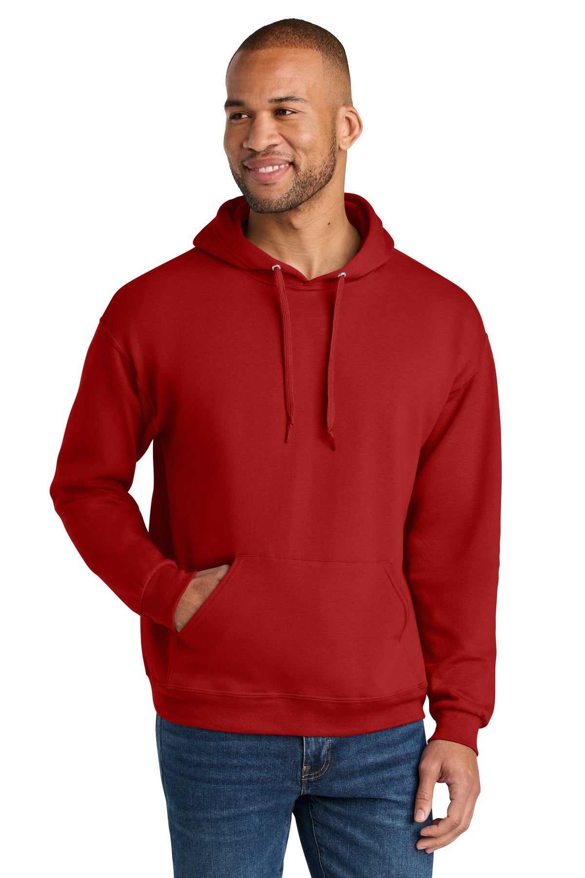 Custom Embroidery or DTF Print - Jerzees Ultimate ™ Unisex CVC Ring Spun Hooded Sweatshirt IC49M