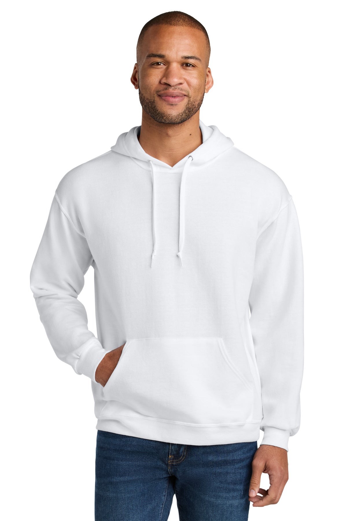 Custom Embroidery or DTF Print - Jerzees Ultimate ™ Unisex CVC Ring Spun Hooded Sweatshirt IC49M