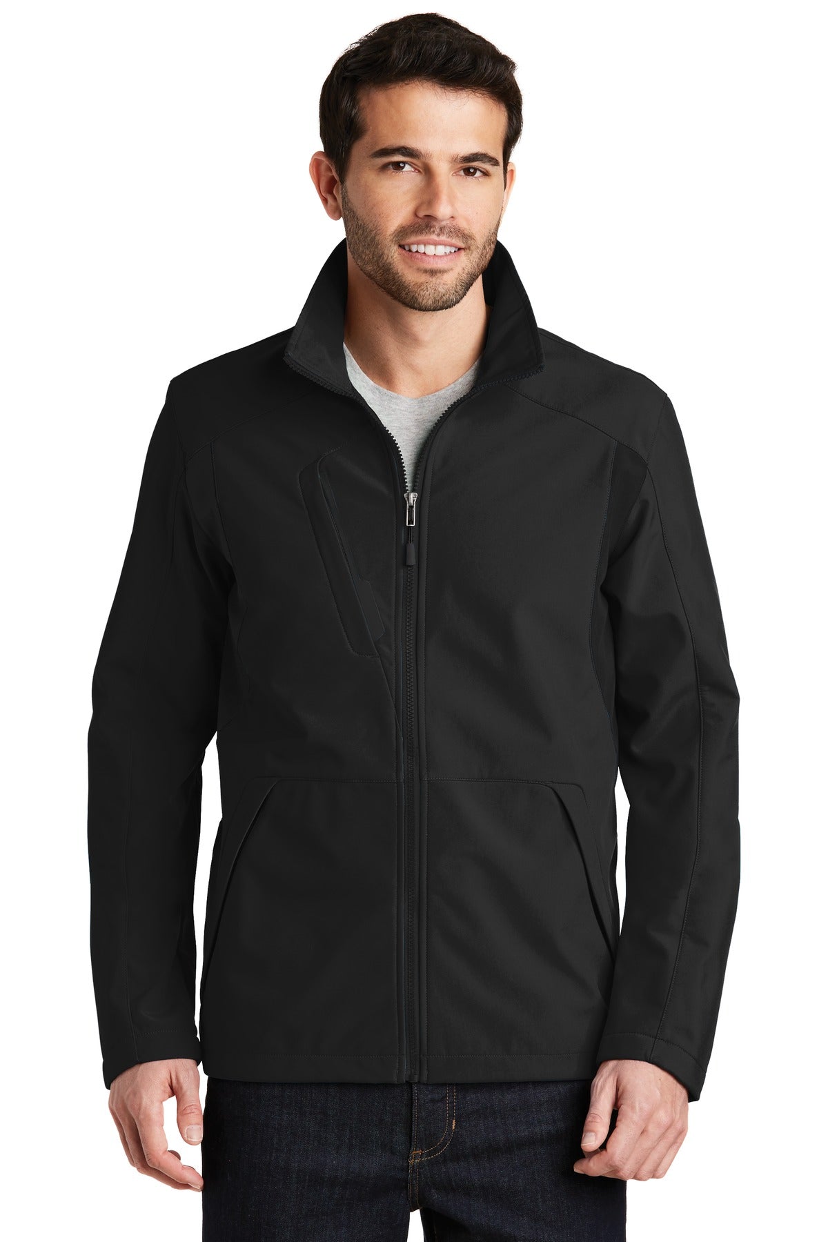 Custom Embroidered - Port Authority® Back-Block Soft Shell Jacket. J336