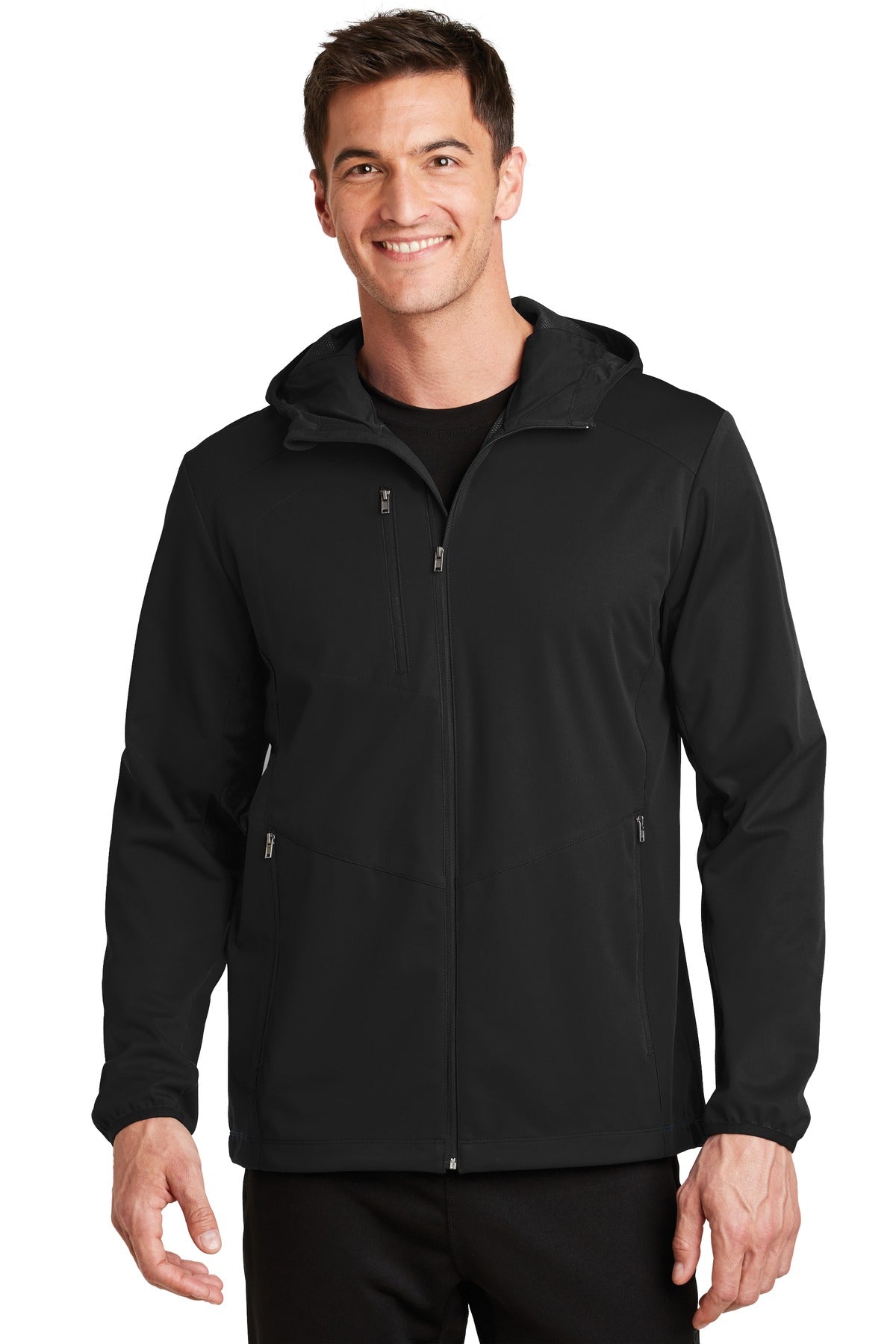 Custom Embroidery or DTF Print - Port Authority ® Active Hooded Soft Shell Jacket. J719