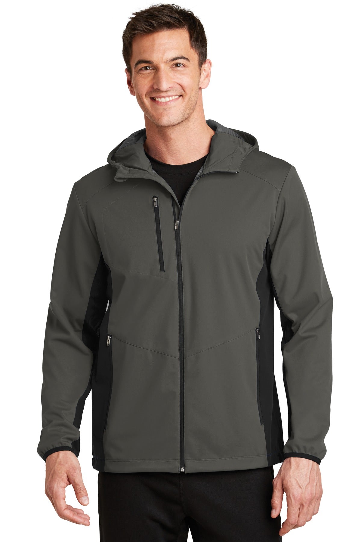 Custom Embroidery or DTF Print - Port Authority ® Active Hooded Soft Shell Jacket. J719