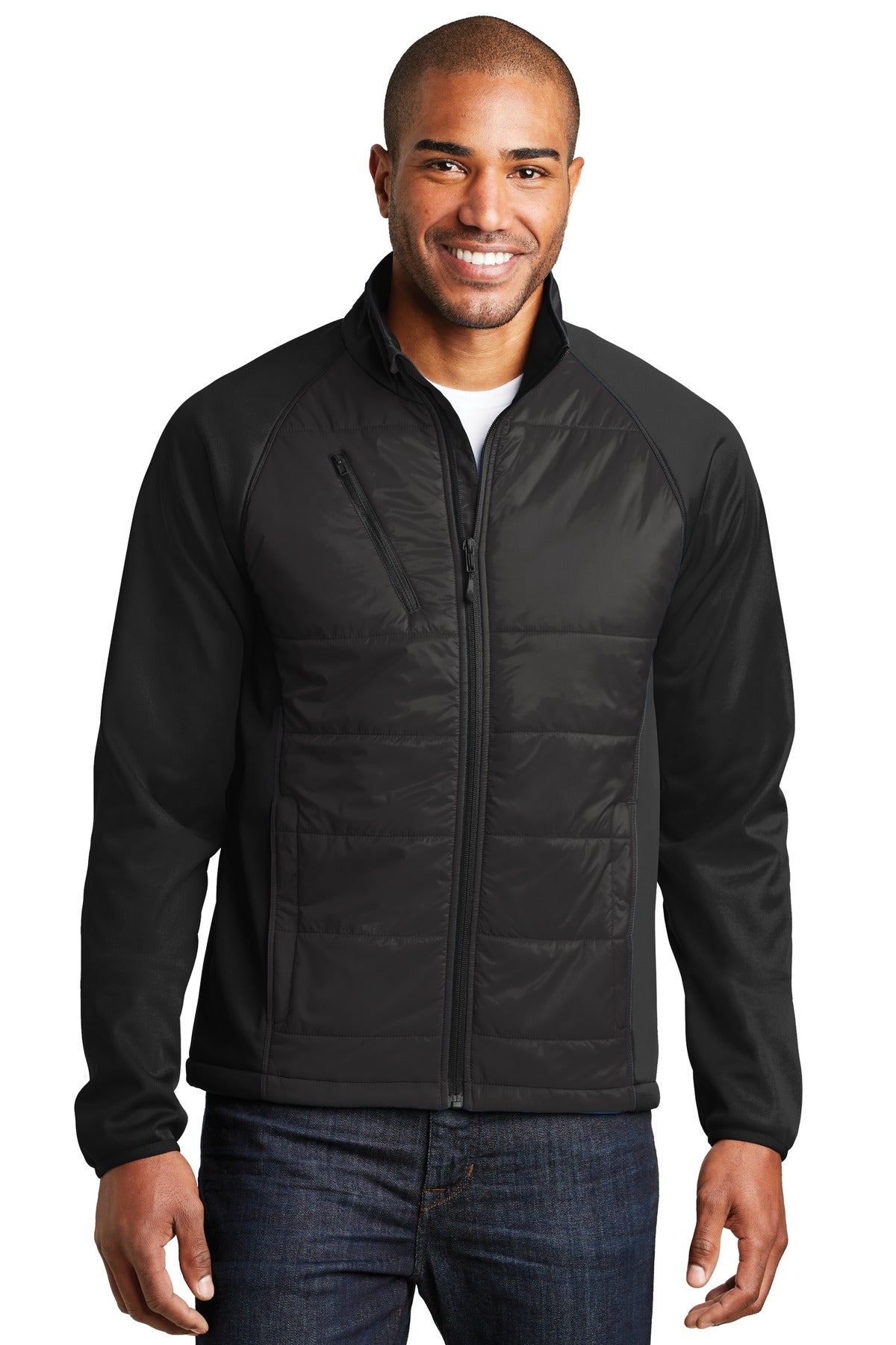 Custom Embroidery or DTF Print - Port Authority ® Hybrid Soft Shell Jacket. J787
