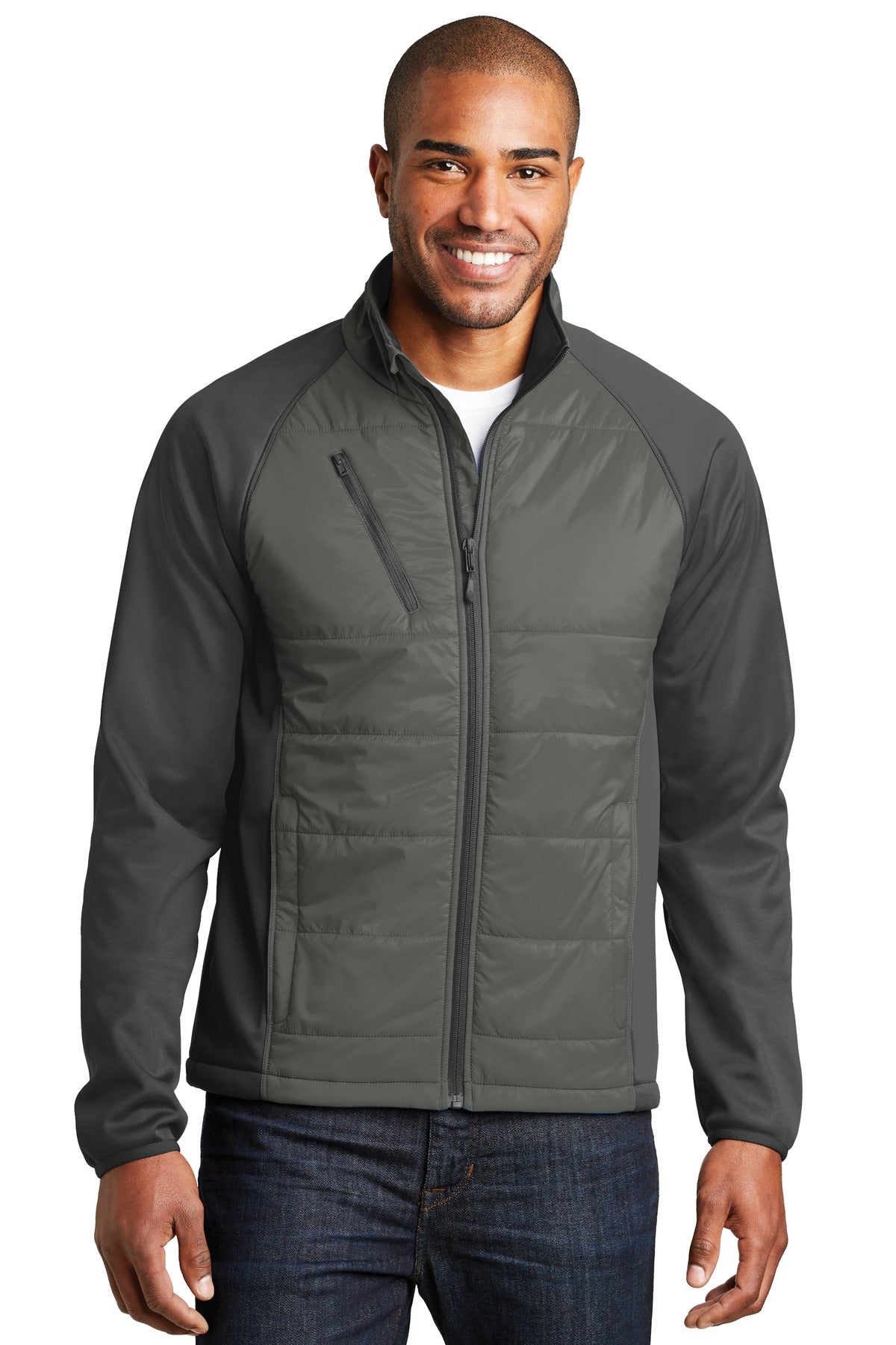 Custom Embroidery or DTF Print - Port Authority ® Hybrid Soft Shell Jacket. J787