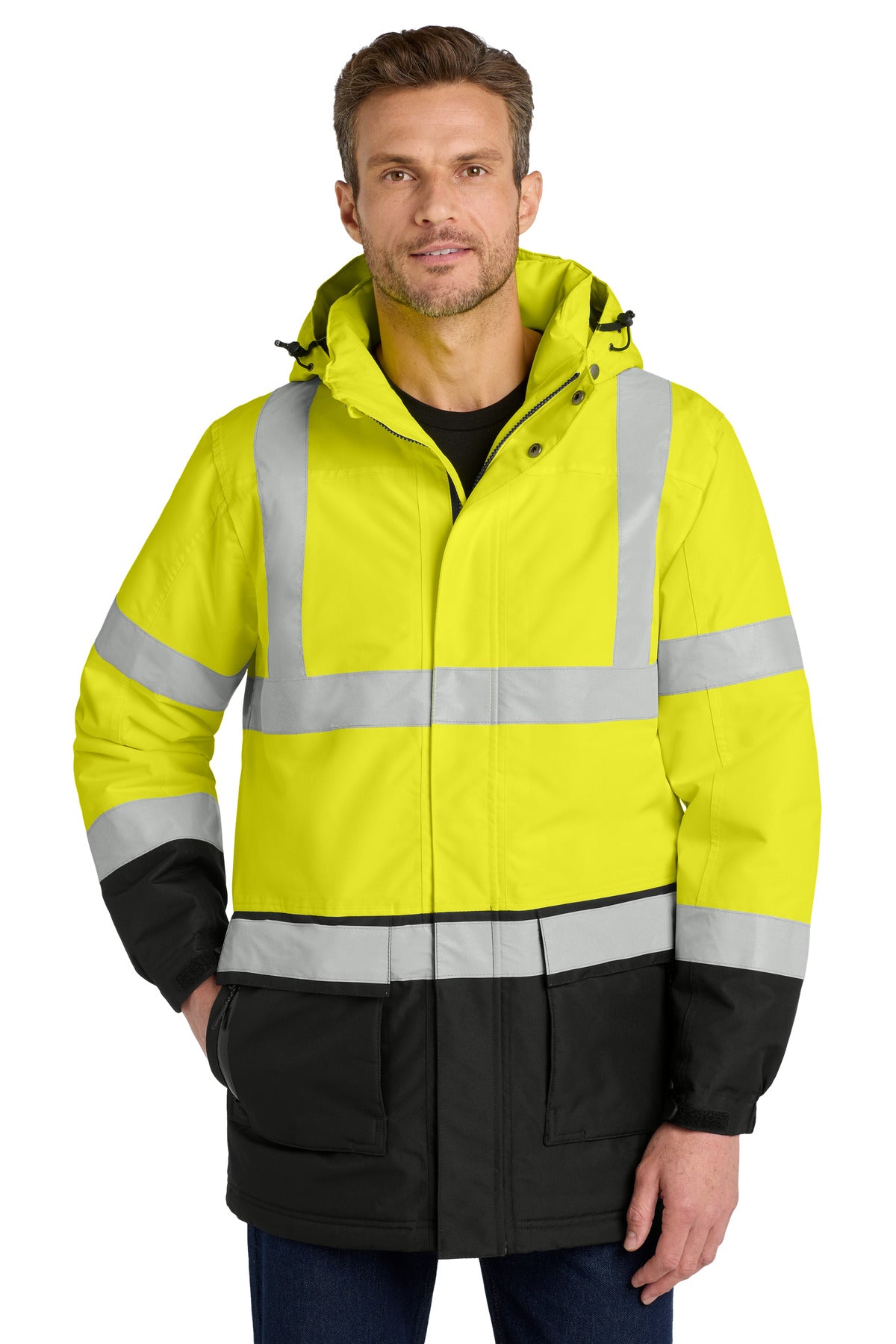 Custom Embroidery or DTF Print - Port Authority ® ANSI 107 Class 3 Safety Heavyweight Parka. J799S