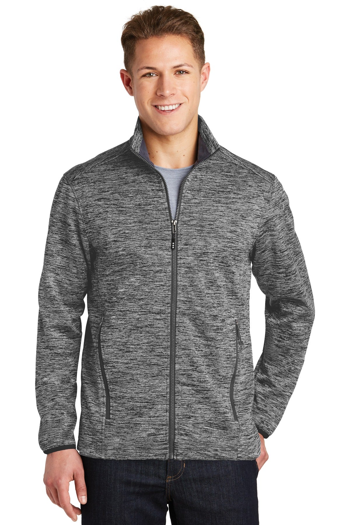 Custom Embroidered - Sport-Tek® PosiCharge® Electric Heather Soft Shell Jacket. JST30