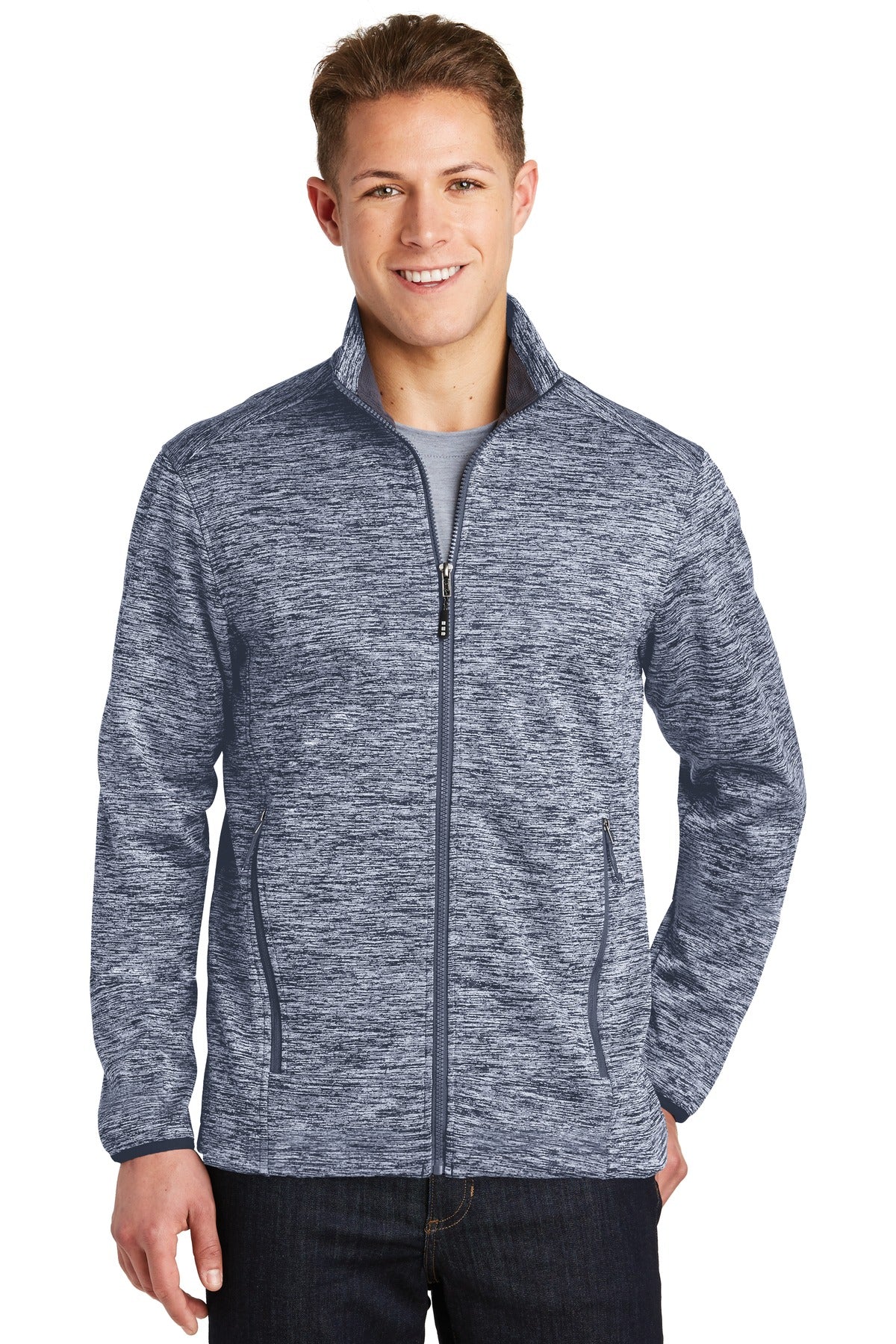Custom Embroidered - Sport-Tek® PosiCharge® Electric Heather Soft Shell Jacket. JST30