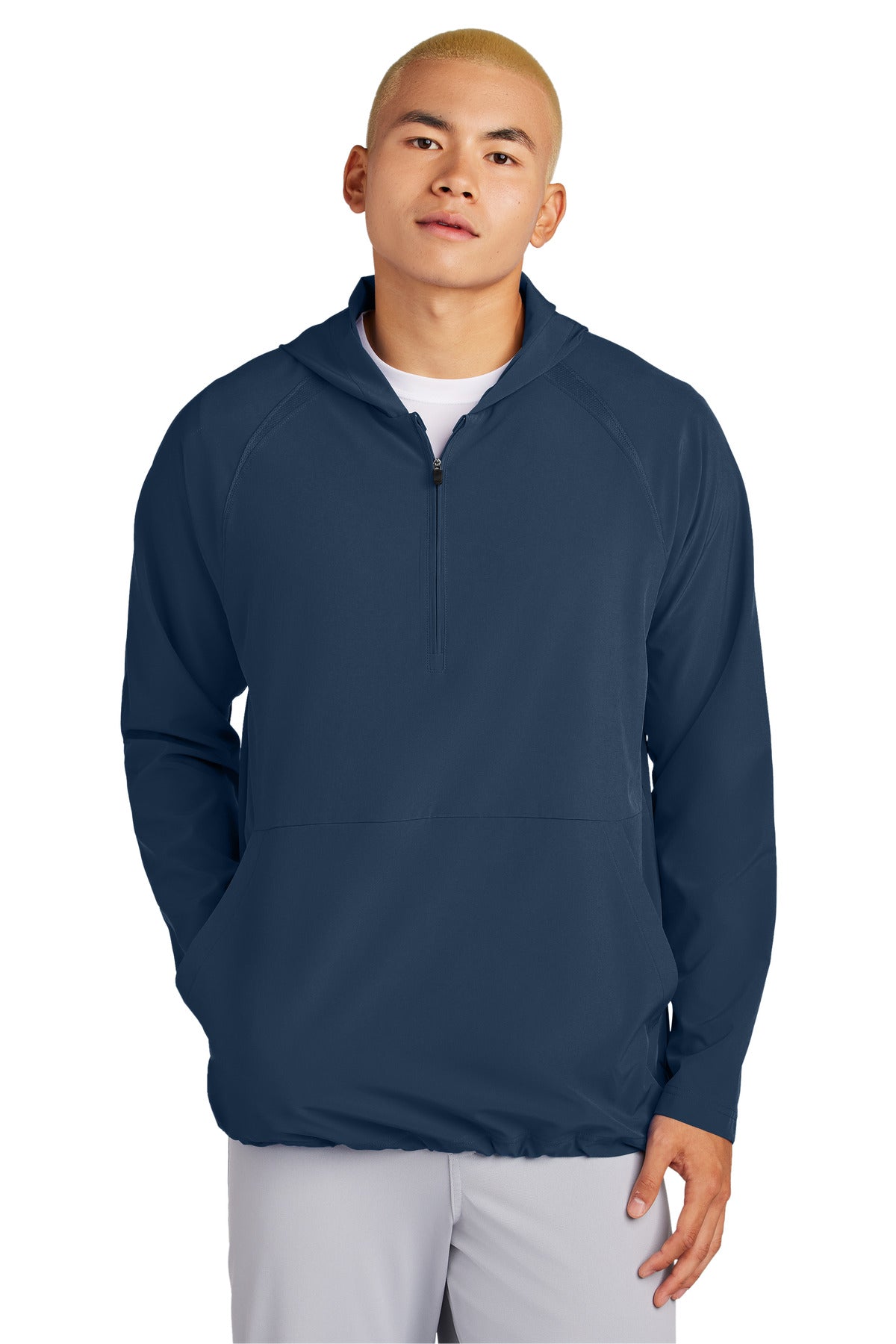 Custom Embroidery or DTF Print - Sport-Tek ® Repeat 1/2-Zip Long Sleeve Hooded Jacket JST488