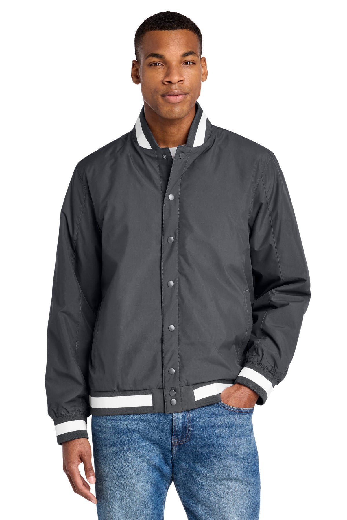 Custom Embroidery or DTF Print - Sport-Tek ® Insulated Varsity Jacket JST58