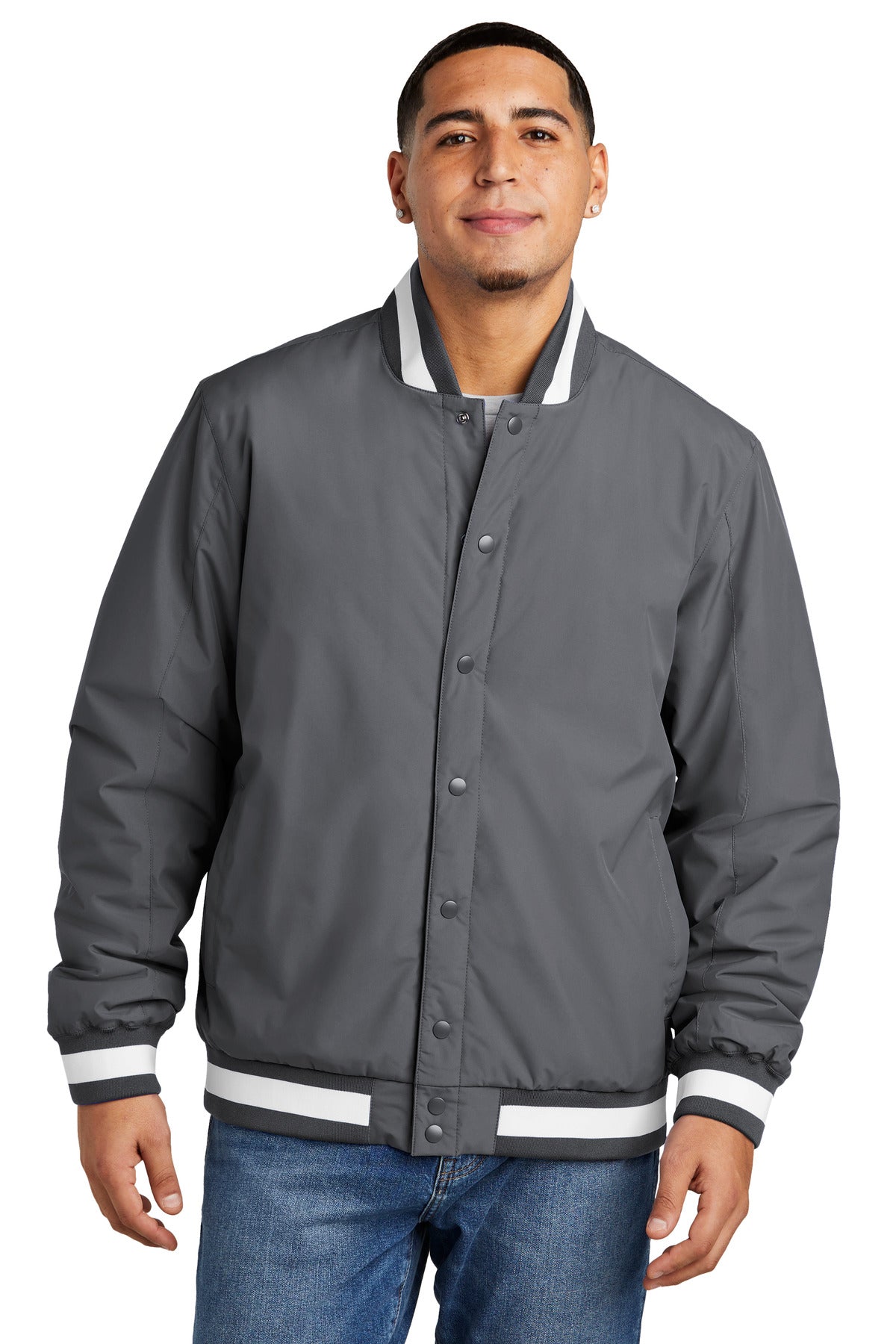 Custom Embroidery or DTF Print - Sport-Tek ® Insulated Varsity Jacket JST58