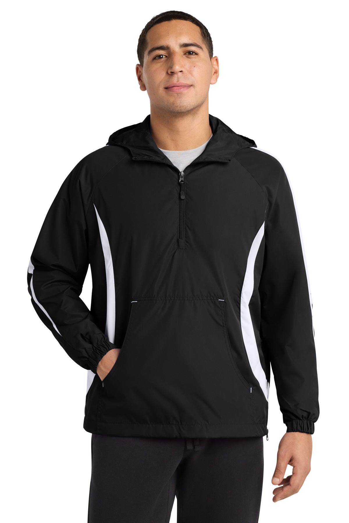 Custom Embroidery or DTF Print - Sport-Tek ® Colorblock Raglan Anorak. JST63