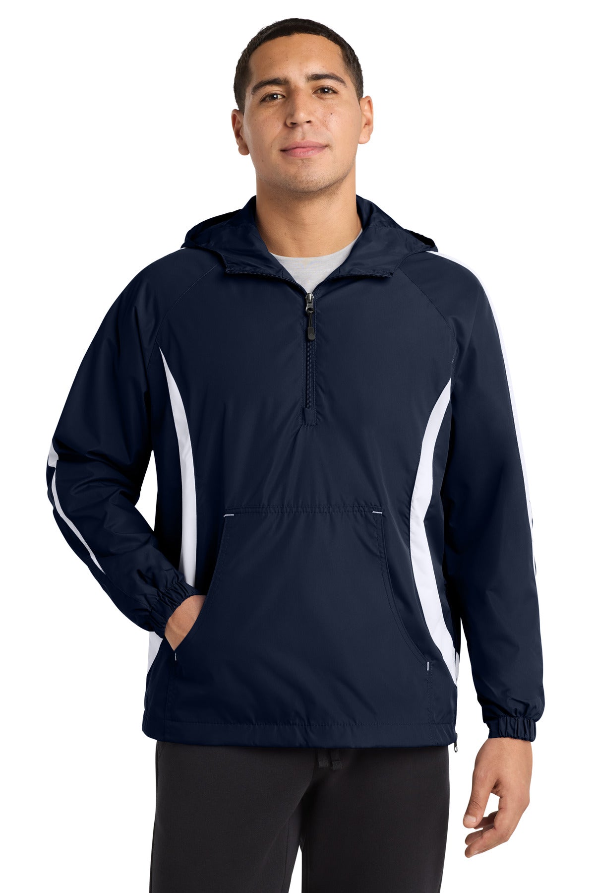 Custom Embroidery or DTF Print - Sport-Tek ® Colorblock Raglan Anorak. JST63
