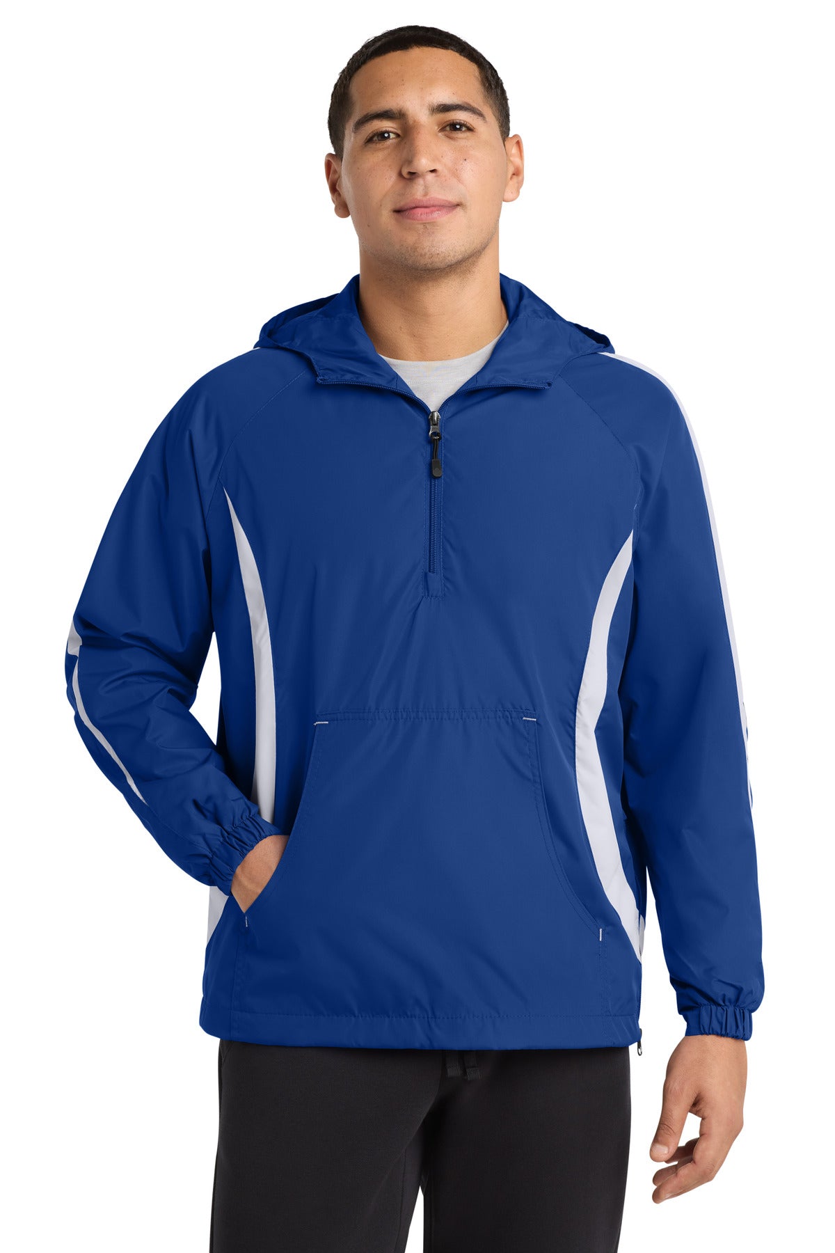 Custom Embroidery or DTF Print - Sport-Tek ® Colorblock Raglan Anorak. JST63