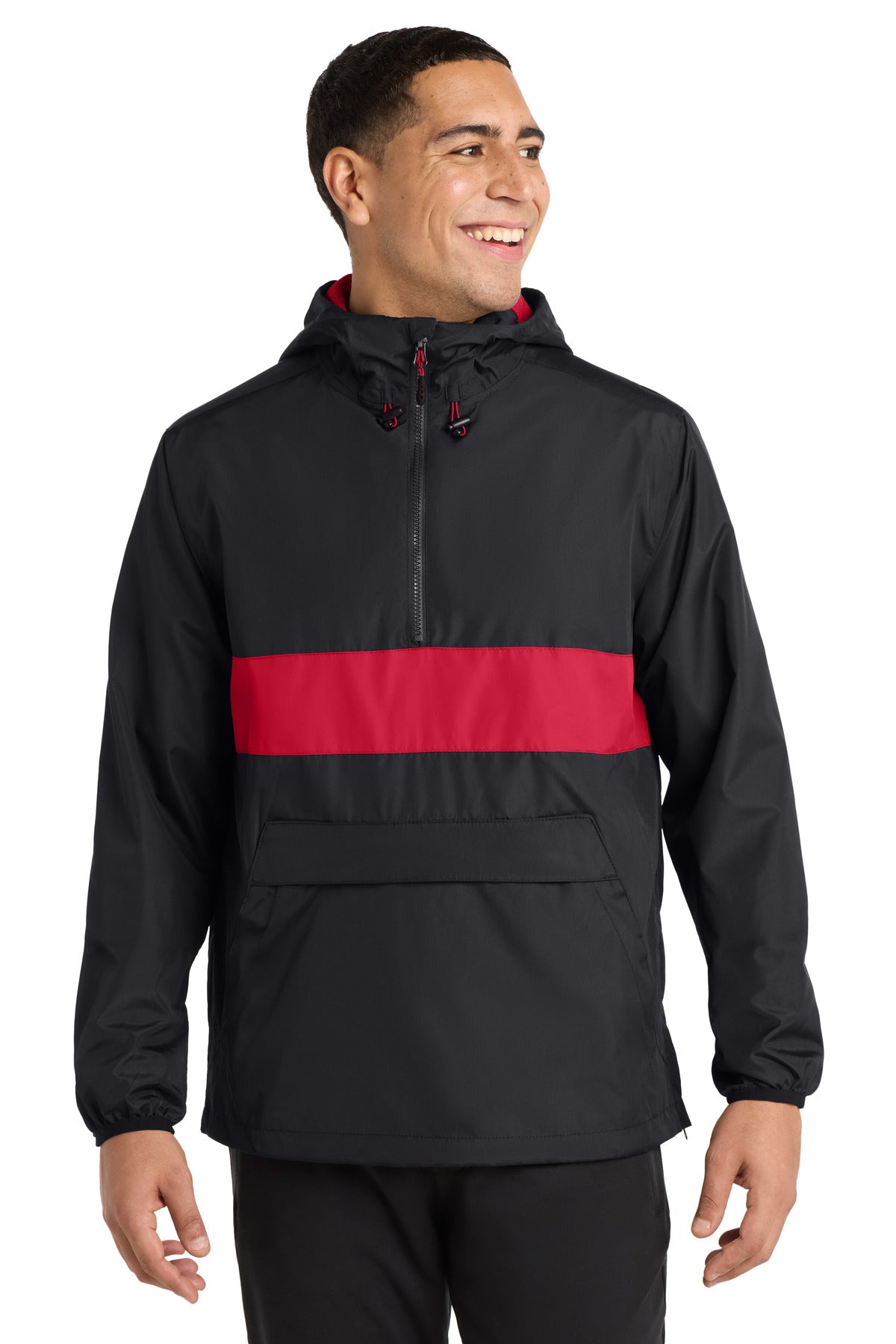 Custom Embroidery or DTF Print - Sport-Tek ® Zipped Pocket Anorak. JST65