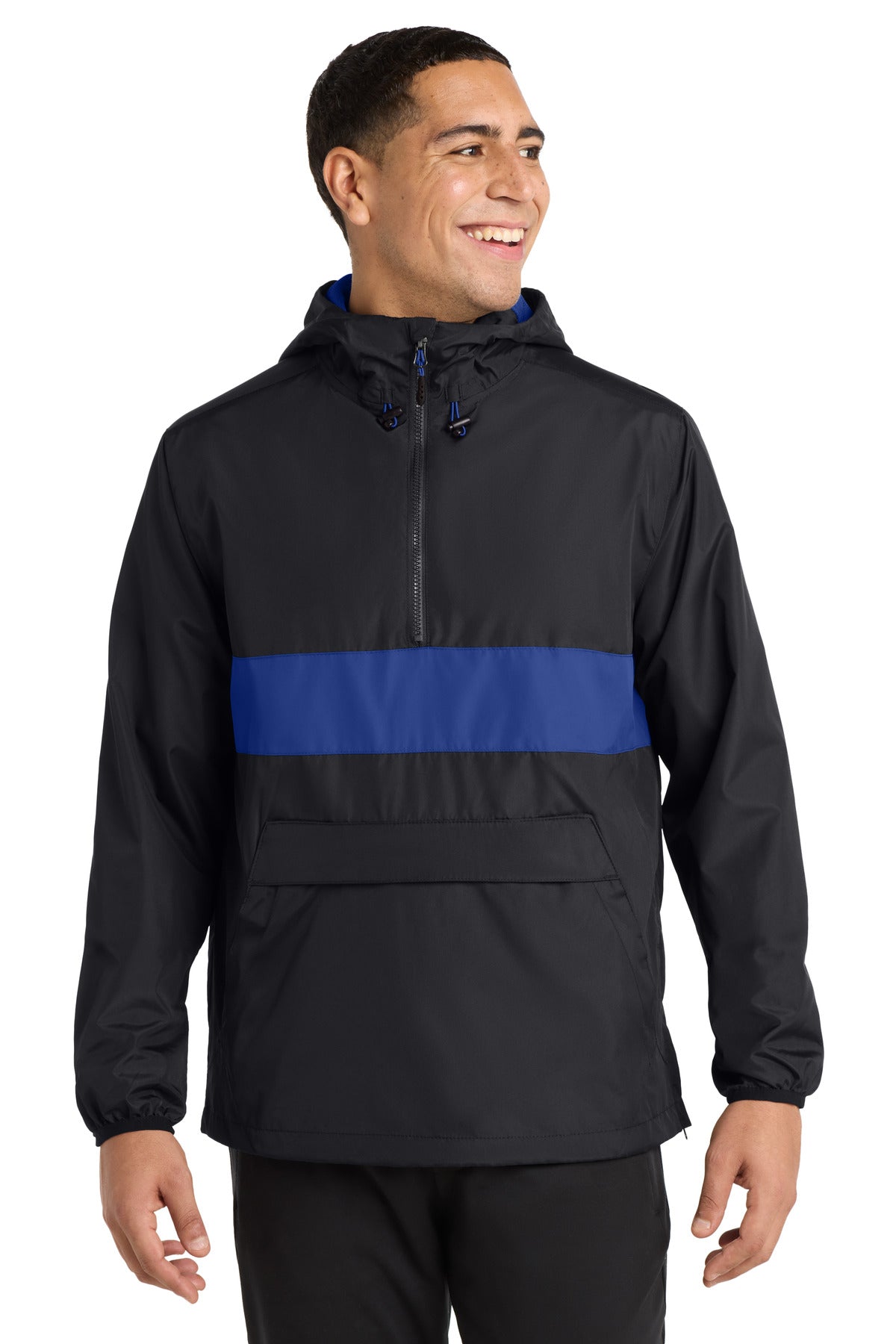 Custom Embroidery or DTF Print - Sport-Tek ® Zipped Pocket Anorak. JST65