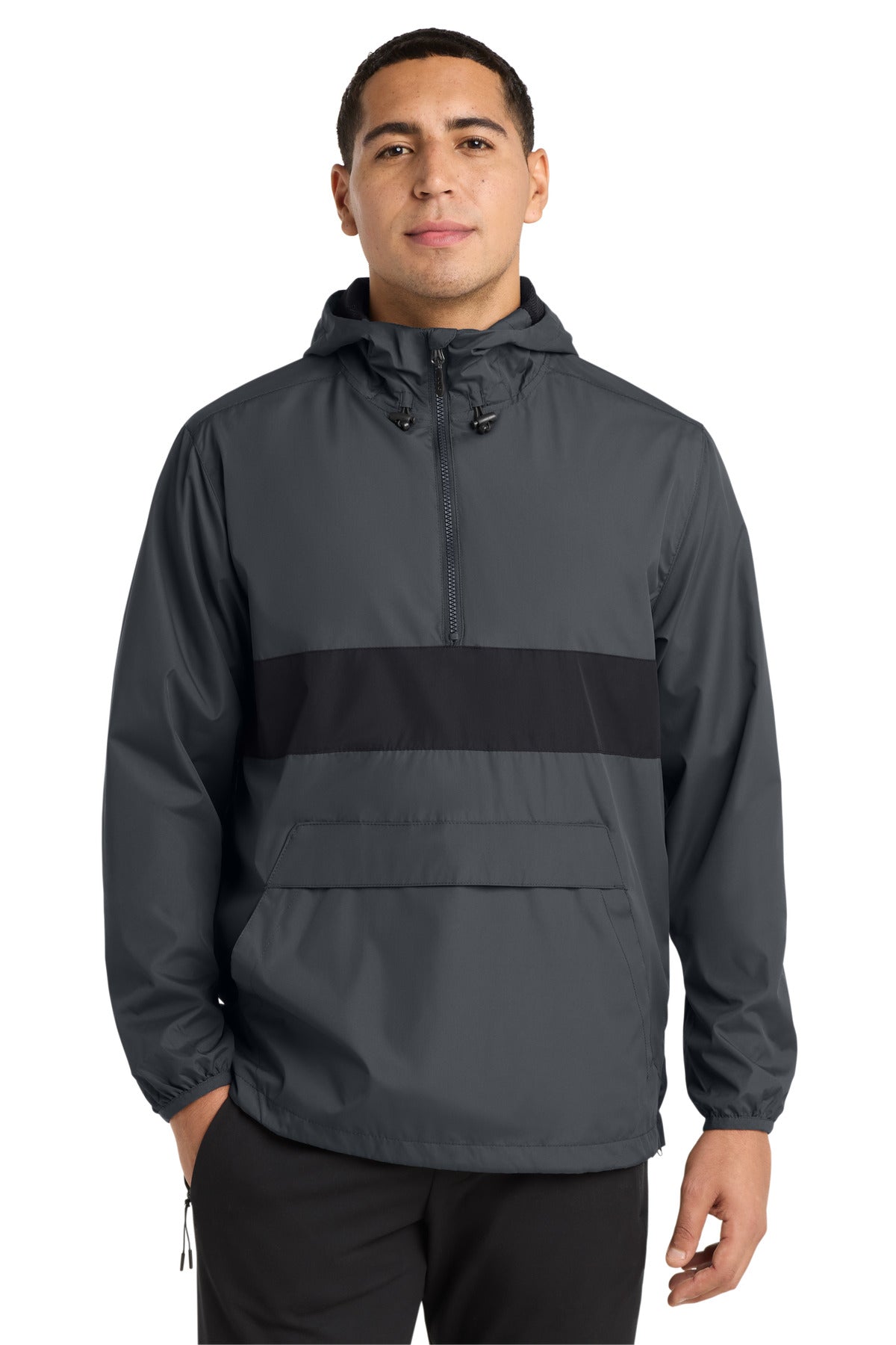 Custom Embroidery or DTF Print - Sport-Tek ® Zipped Pocket Anorak. JST65