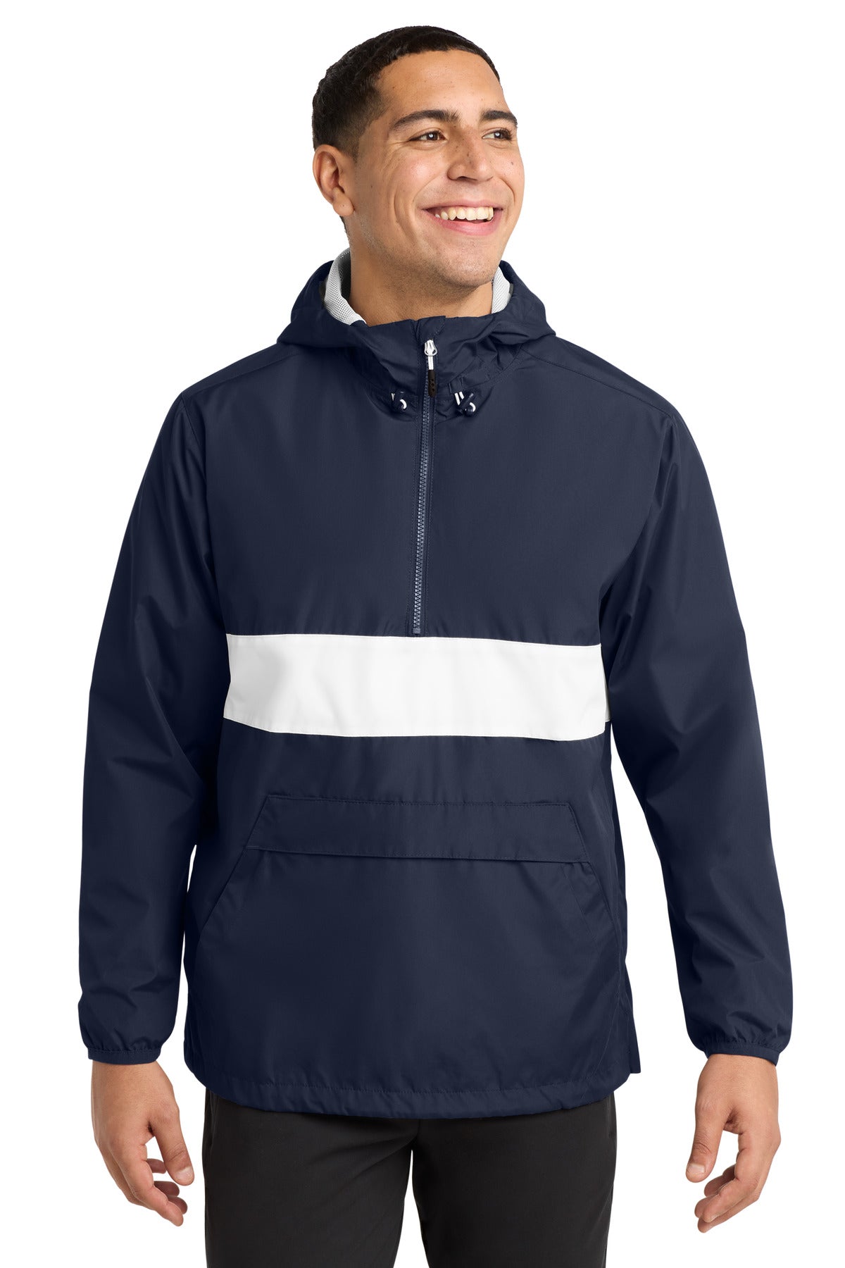 Custom Embroidery or DTF Print - Sport-Tek ® Zipped Pocket Anorak. JST65