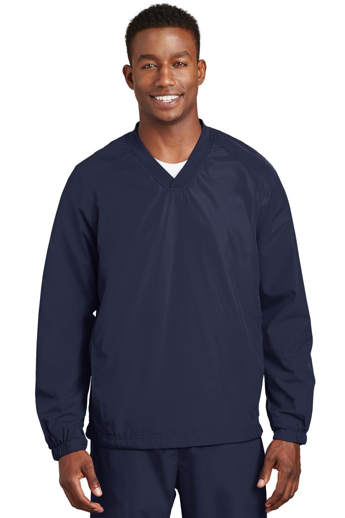 Custom Embroidered - Sport-Tek® V-Neck Raglan Wind Shirt. JST72