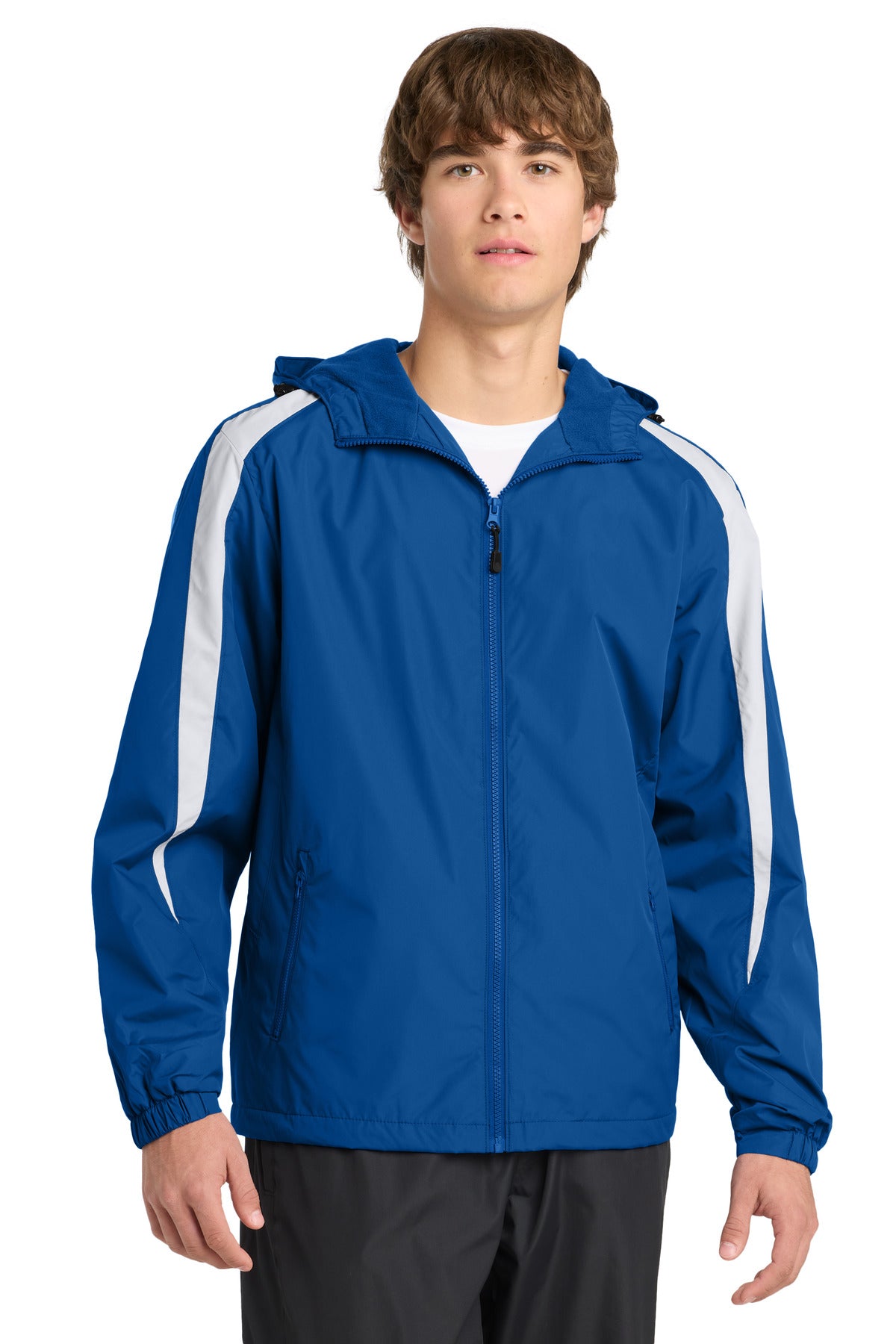 Custom Embroidery or DTF Print - Sport-Tek ® Fleece-Lined Colorblock Jacket. JST81
