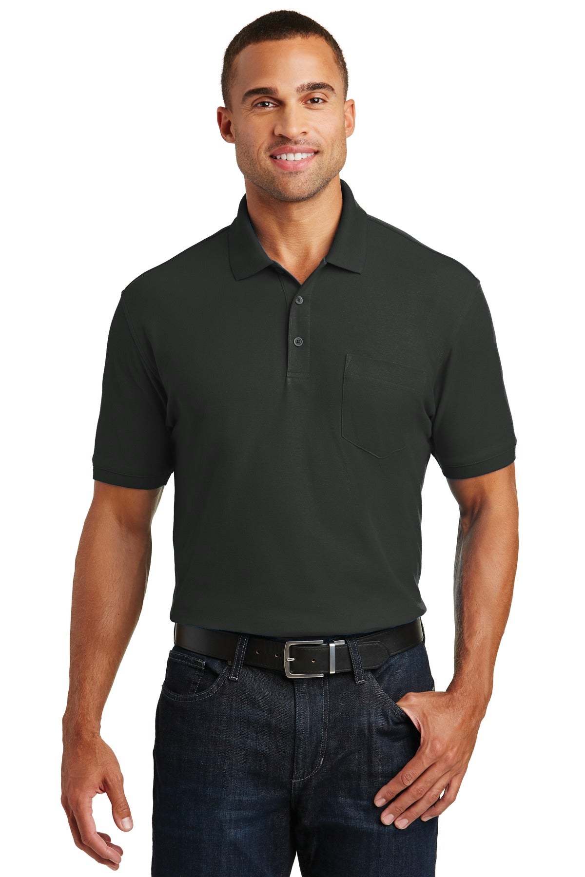 Custom Embroidered - Port Authority© Core Classic Pique Pocket Polo. K100P
