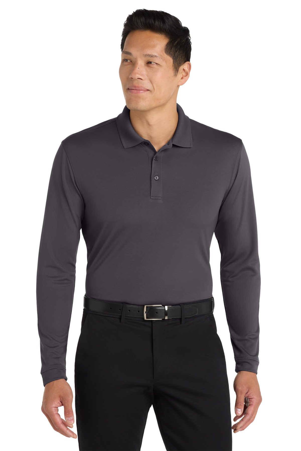 Custom Embroidery or DTF Print - Port Authority ® Dry Zone ® UV Micro-Mesh Long Sleeve Polo K110LS