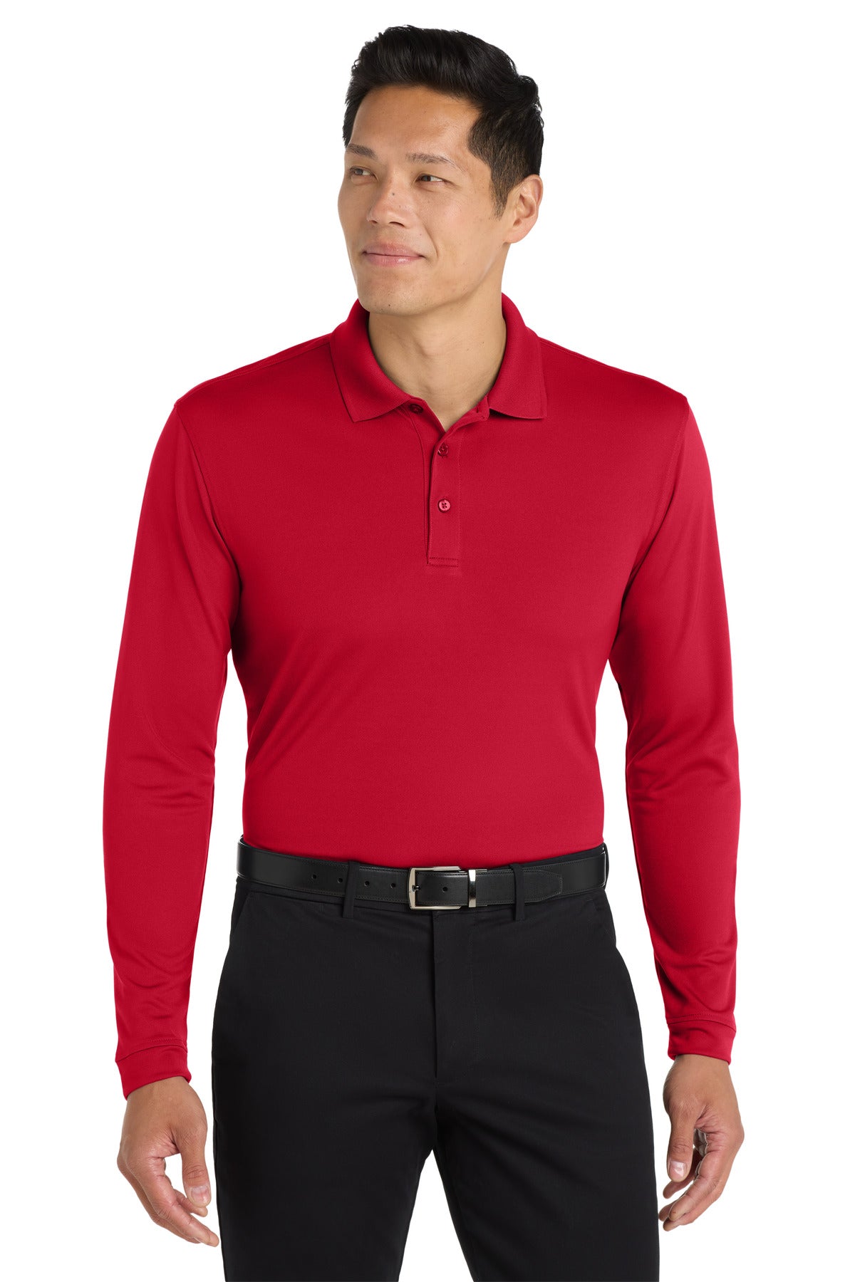 Custom Embroidery or DTF Print - Port Authority ® Dry Zone ® UV Micro-Mesh Long Sleeve Polo K110LS