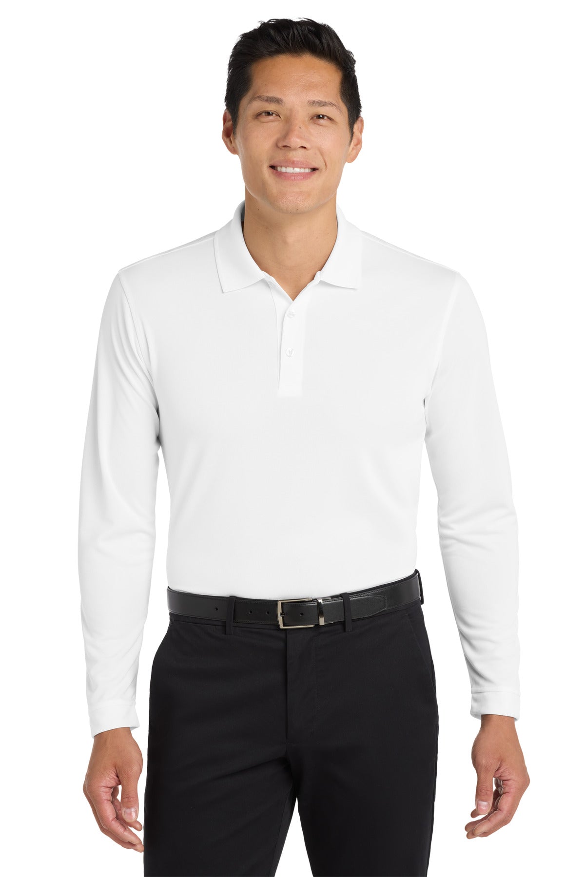 Custom Embroidery or DTF Print - Port Authority ® Dry Zone ® UV Micro-Mesh Long Sleeve Polo K110LS
