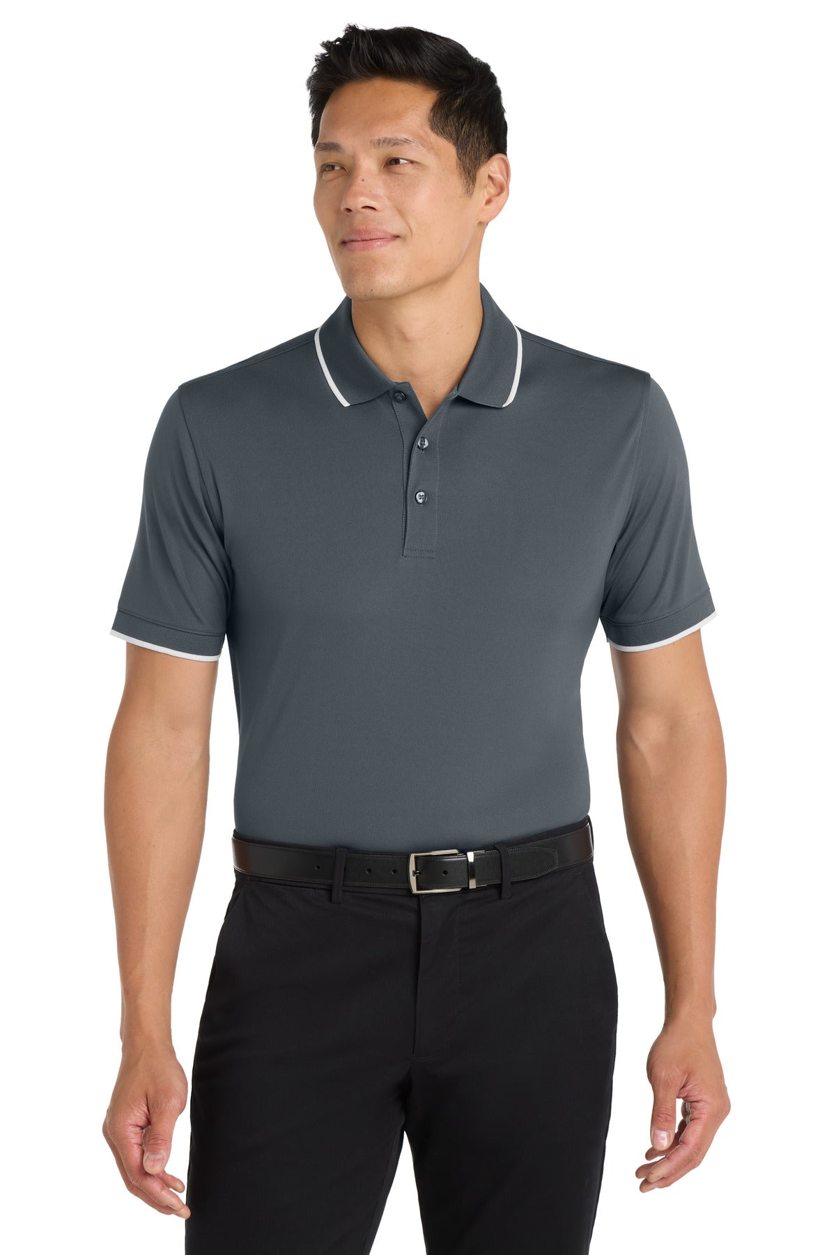 Custom Embroidery or DTF Print - Port Authority ® Dry Zone ® UV Micro-Mesh Tipped Polo. K111