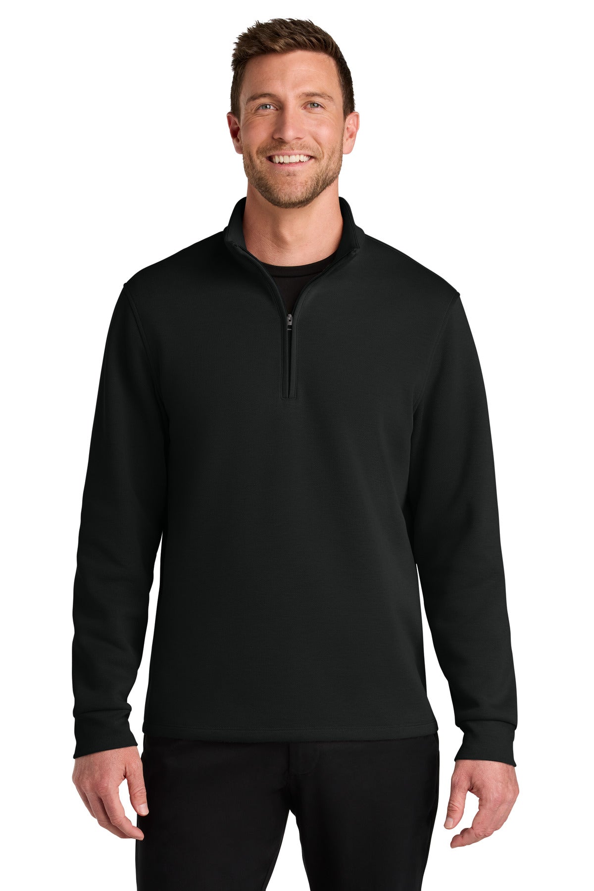 Custom Embroidered or DTF Print on Port Authority ® Wearever Signature Double Pique 1/4-Zip K210