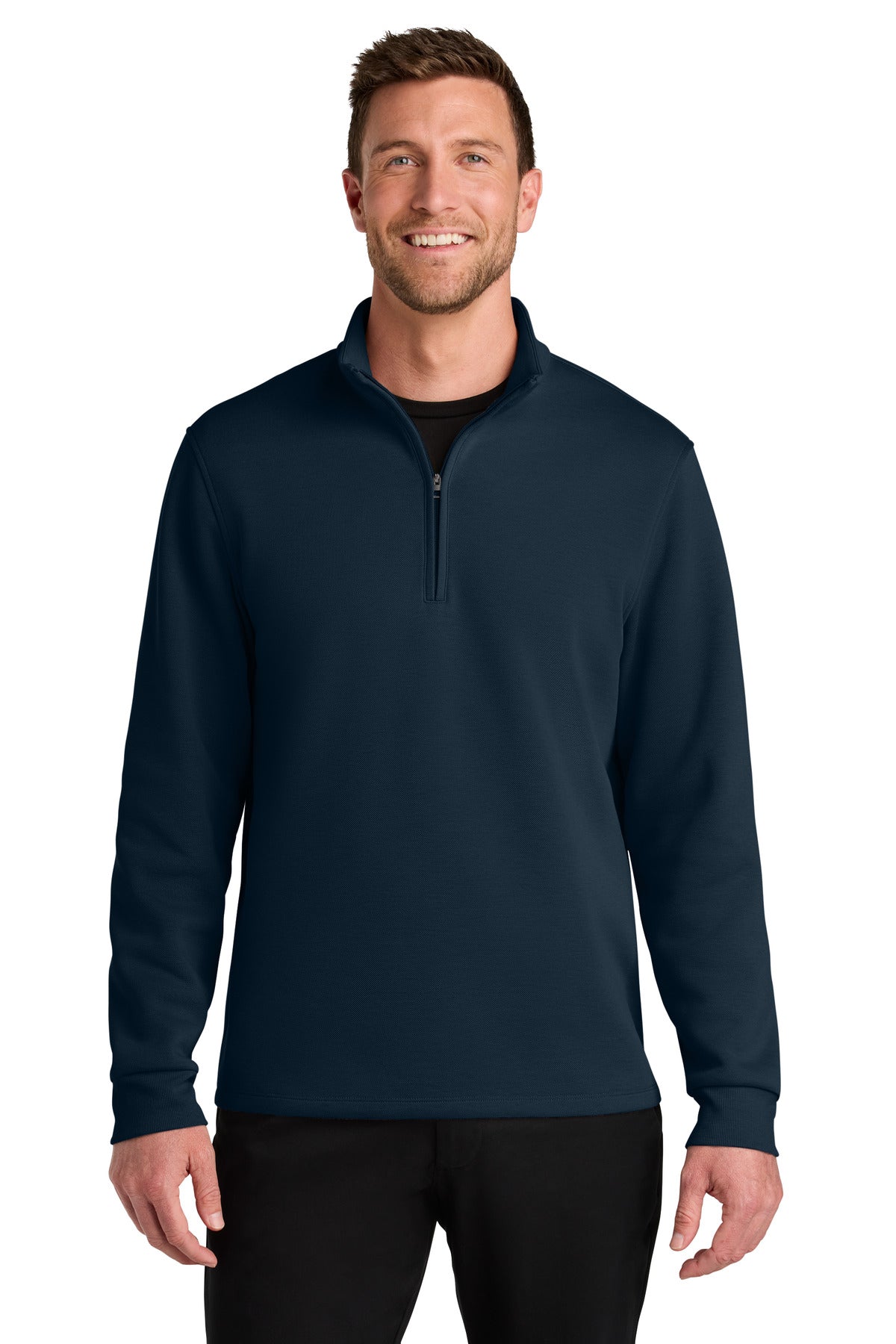 Custom Embroidered or DTF Print on Port Authority ® Wearever Signature Double Pique 1/4-Zip K210