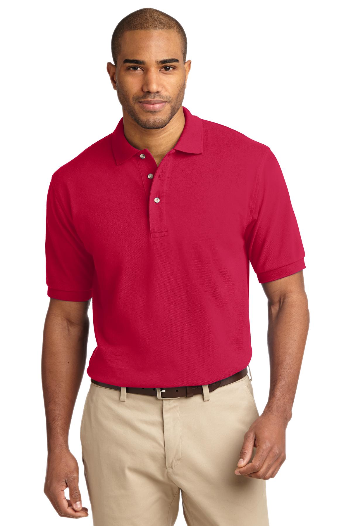 Custom Embroidered - Port Authority© Heavyweight Cotton Pique Polo. K420