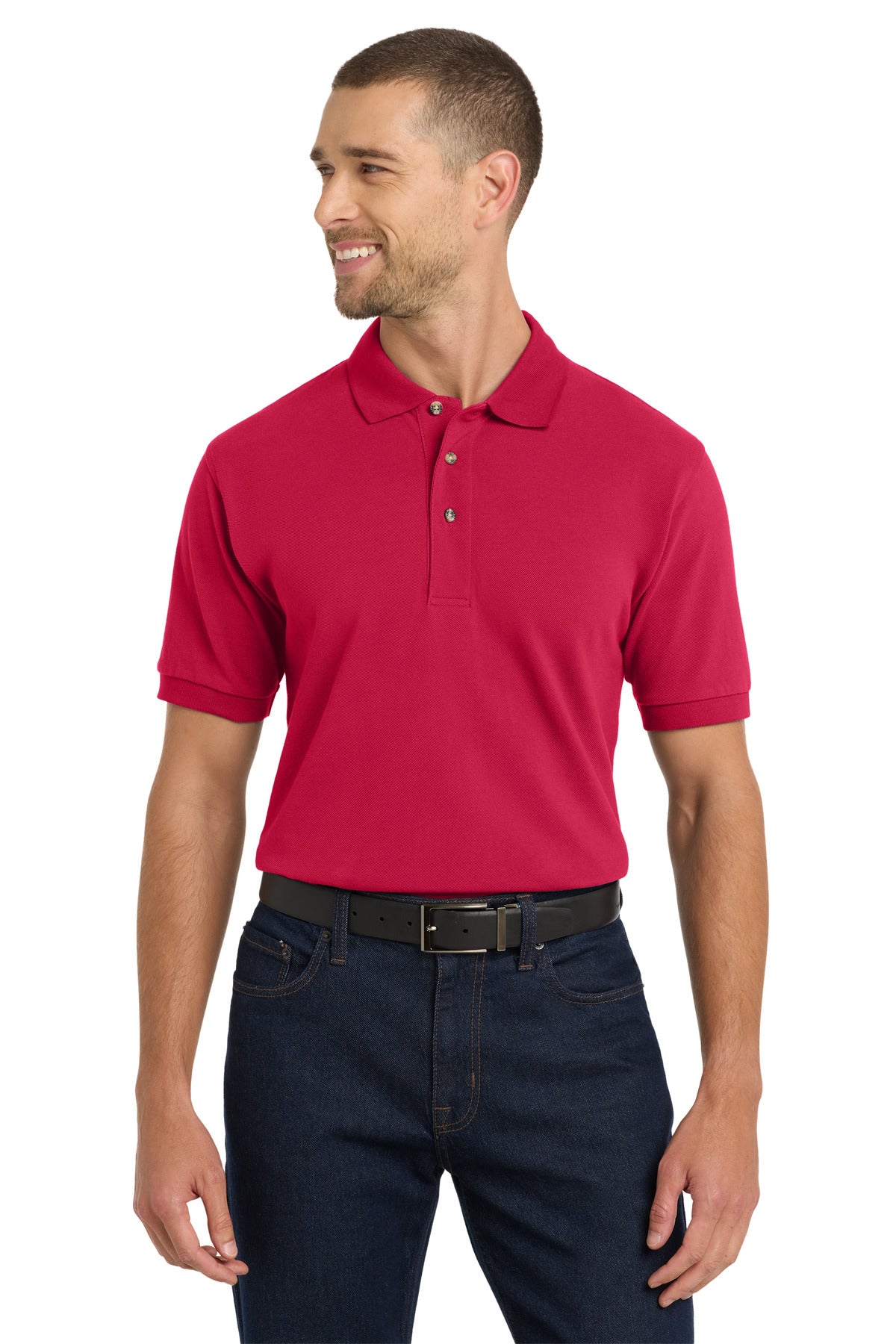 Custom Embroidery or DTF Print - Port Authority ® Heavyweight Cotton Pique Polo. K420