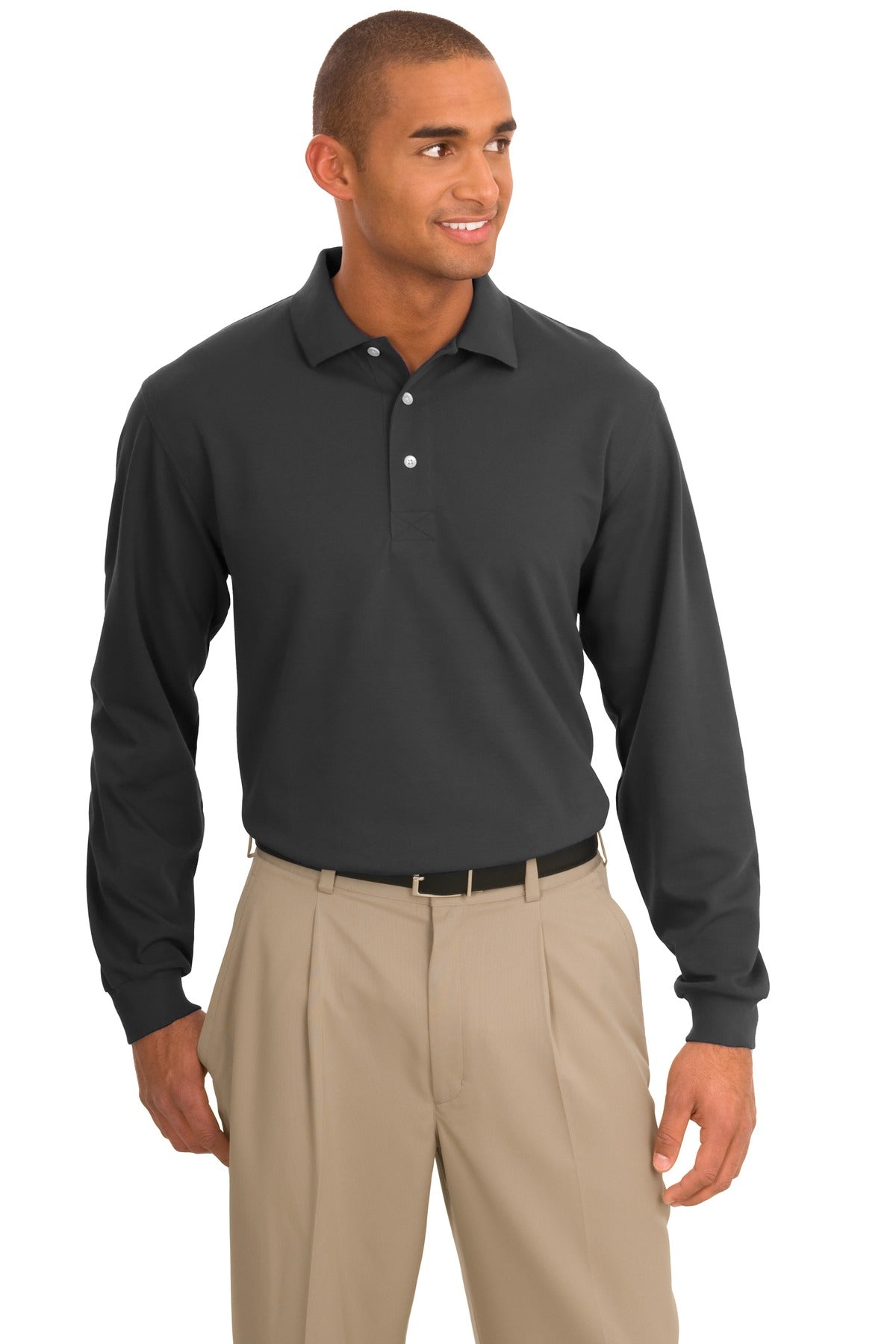 Custom Embroidery or DTF Print - Port Authority ® Rapid Dry™ Long Sleeve Polo. K455LS