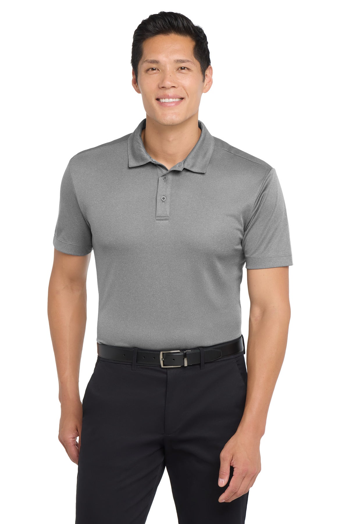 Custom Embroidery or DTF Print - Port Authority ® Heathered Silk Touch ™ Performance Polo. K542