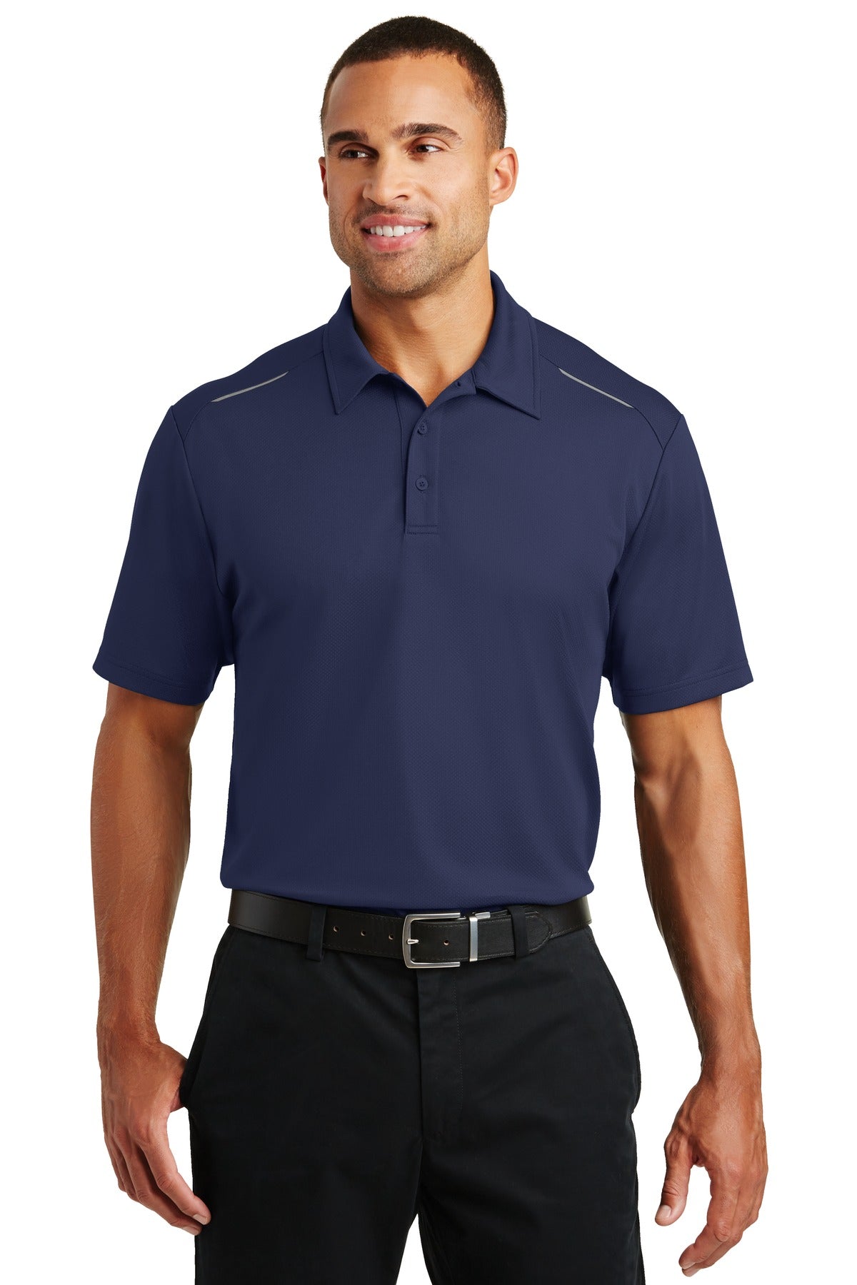 Custom Embroidered - Port Authority© Pinpoint Mesh Polo. K580